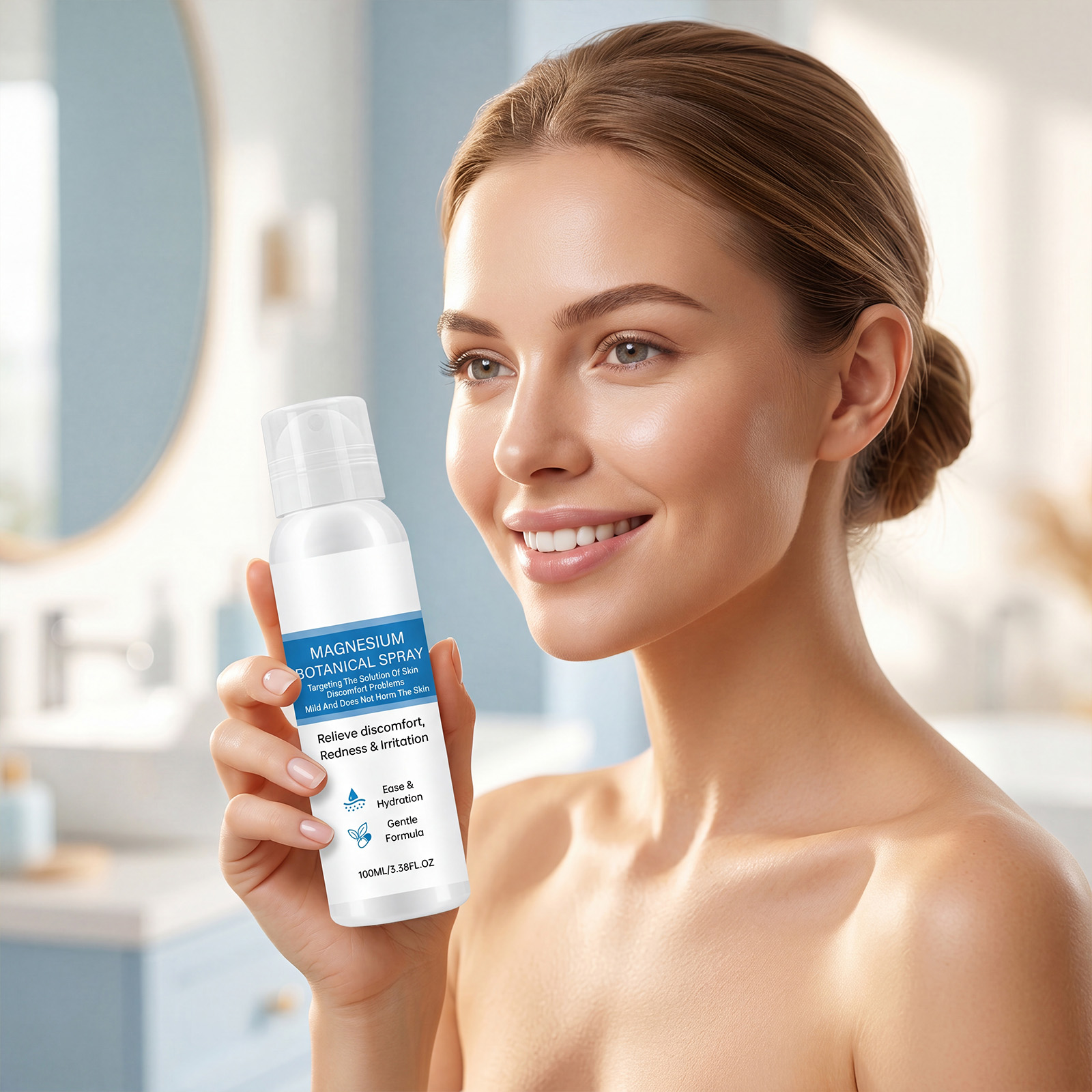 Skin Moisturizing Magnesium Spray Hydrating Gentle Light Texture Soft Nourishing Facial Care