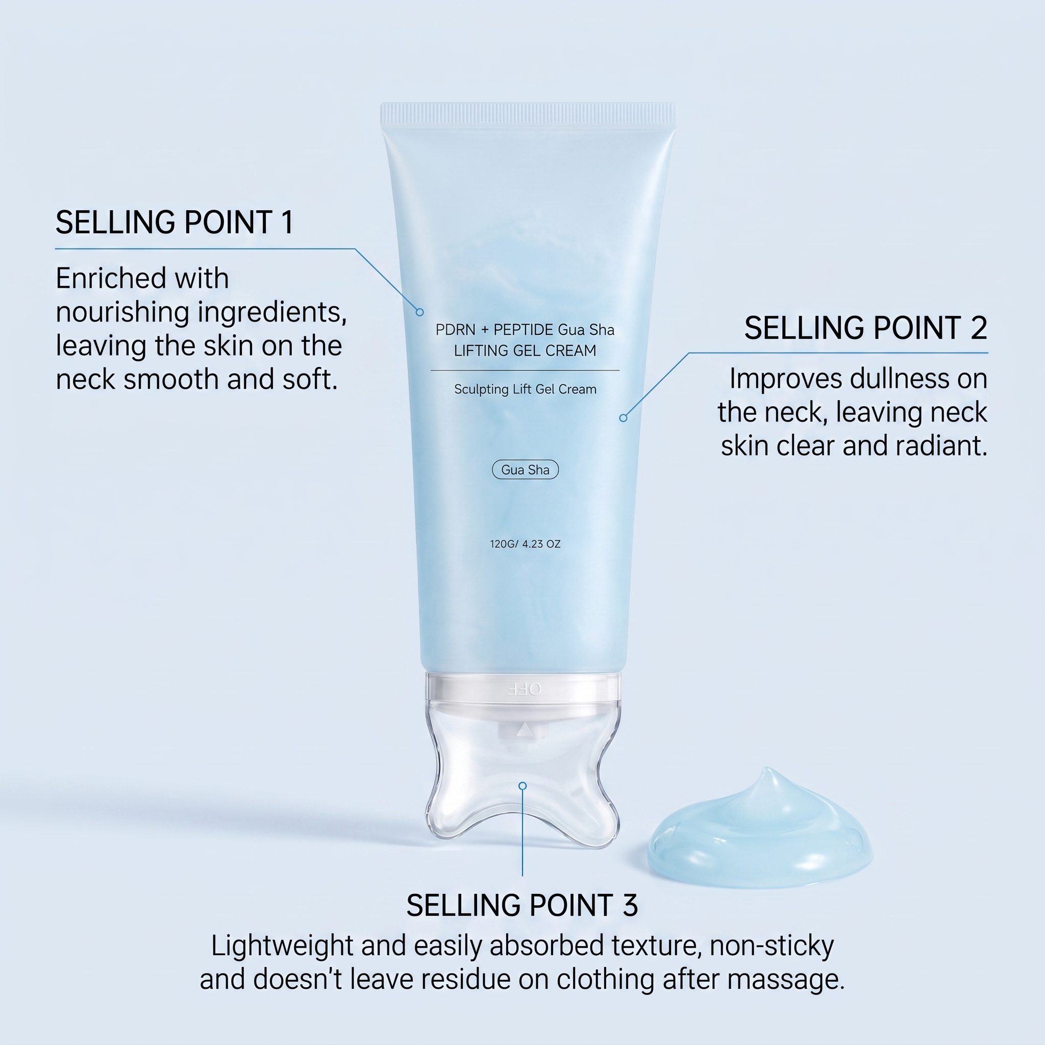 Enrich Firming Scraping Cream Skin Body Facial Care Moisturizing Tightening Massage Daily External Use