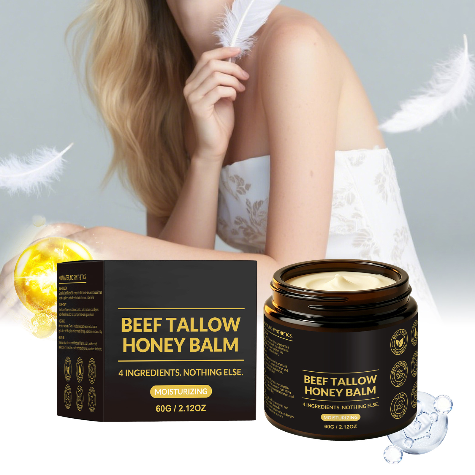 Butter Honey Skin Ointment Fine Smooth Moist Refreshing Nonsticky Repair Dry Body Skin