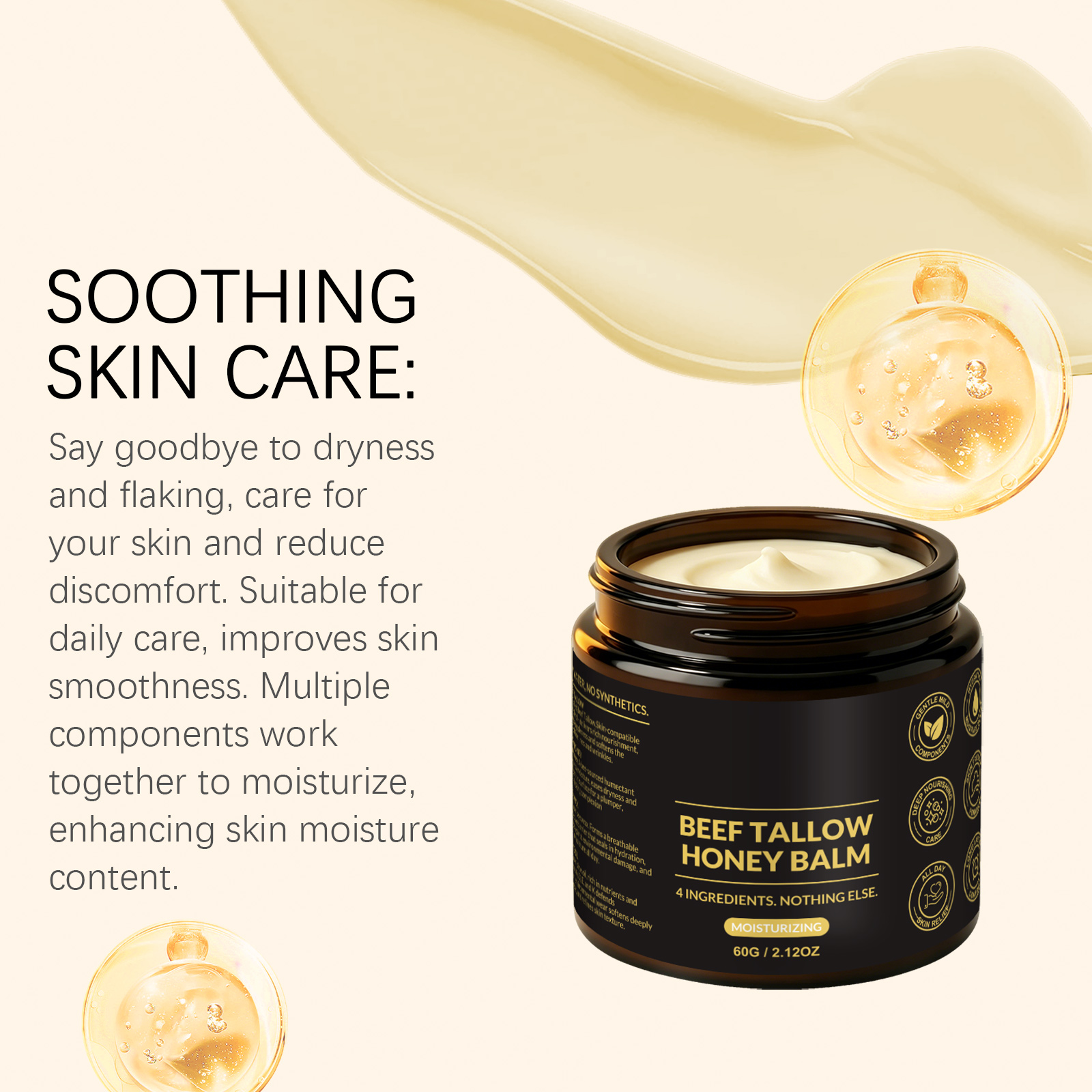 Butter Honey Skin Ointment Fine Smooth Moist Refreshing Nonsticky Repair Dry Body Skin