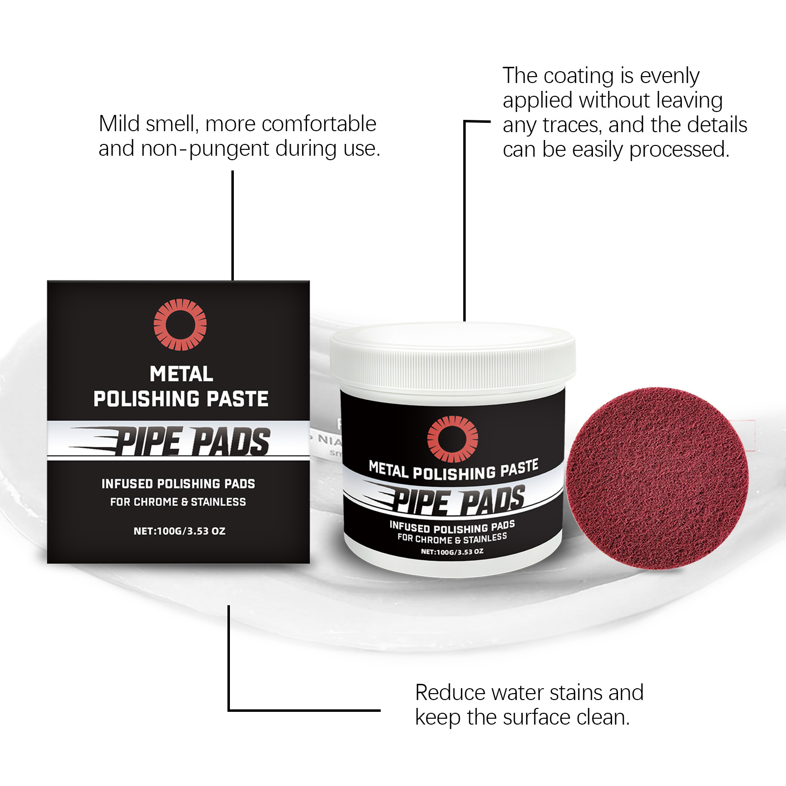 Metal Polishing Care Kit Polish Remove Oxidation Prevent Scratches Easy Operation Maintain Gloss Daily Metal Cleaning