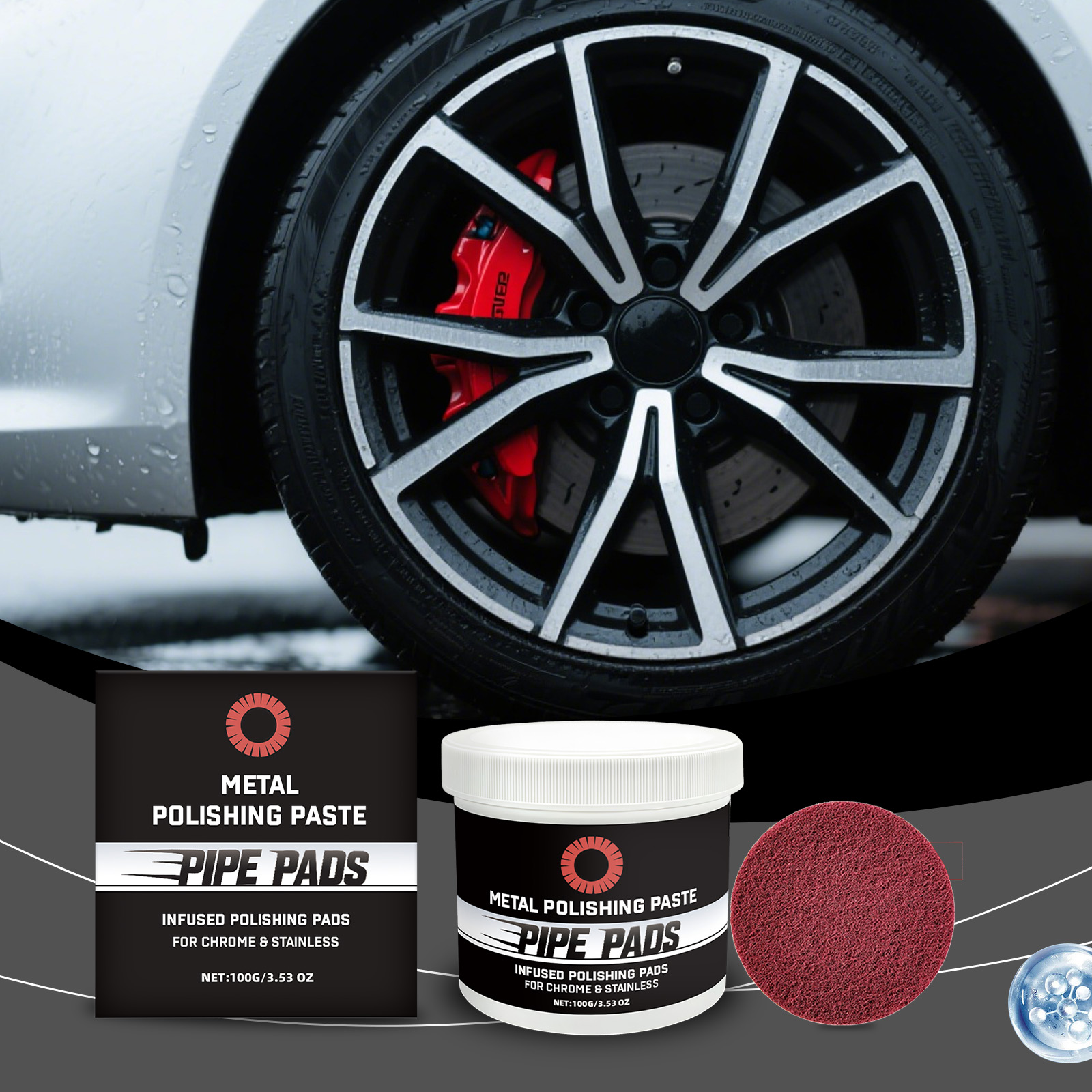 Metal Polishing Care Kit Polish Remove Oxidation Prevent Scratches Easy Operation Maintain Gloss Daily Metal Cleaning