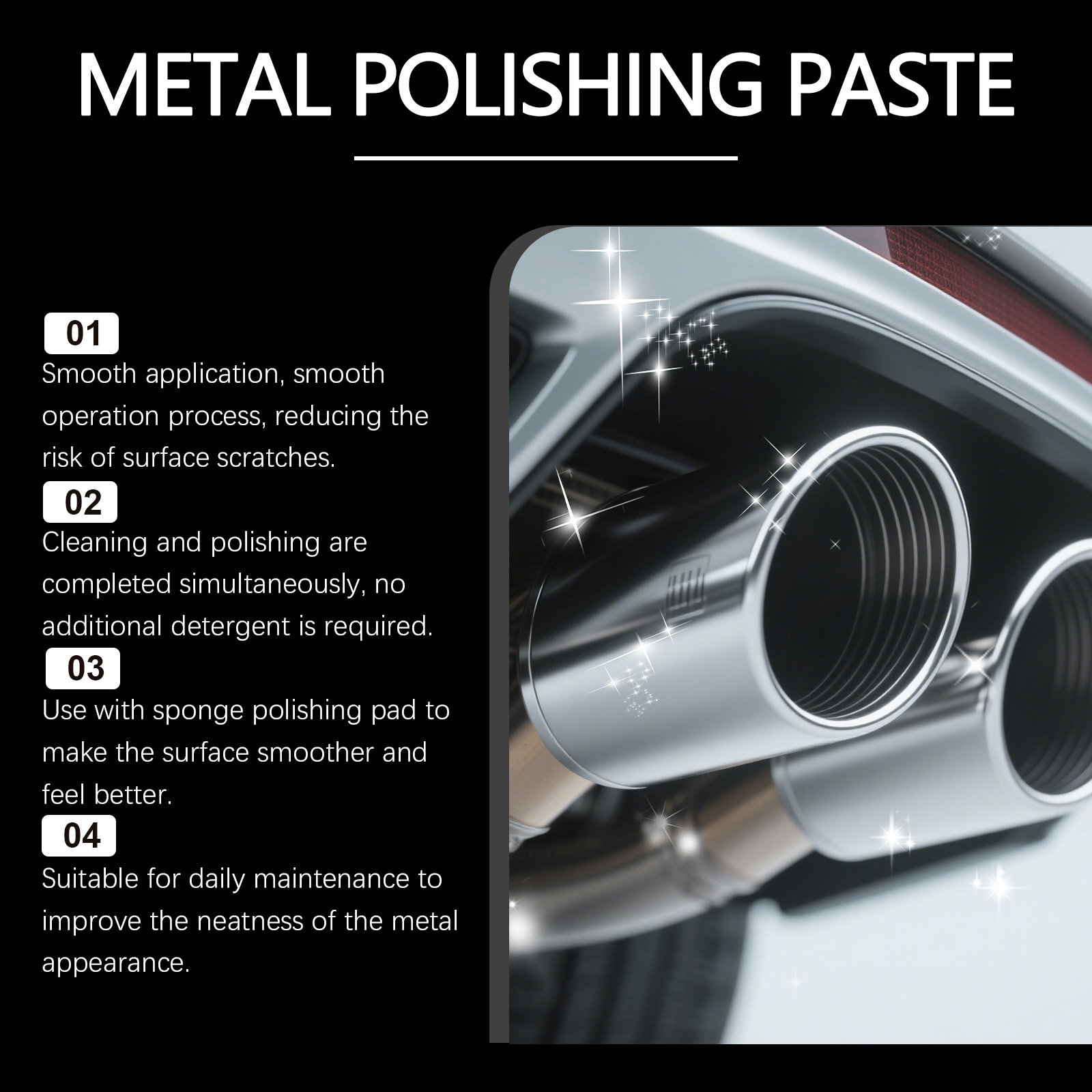 Metal Polishing Care Kit Polish Remove Oxidation Prevent Scratches Easy Operation Maintain Gloss Daily Metal Cleaning