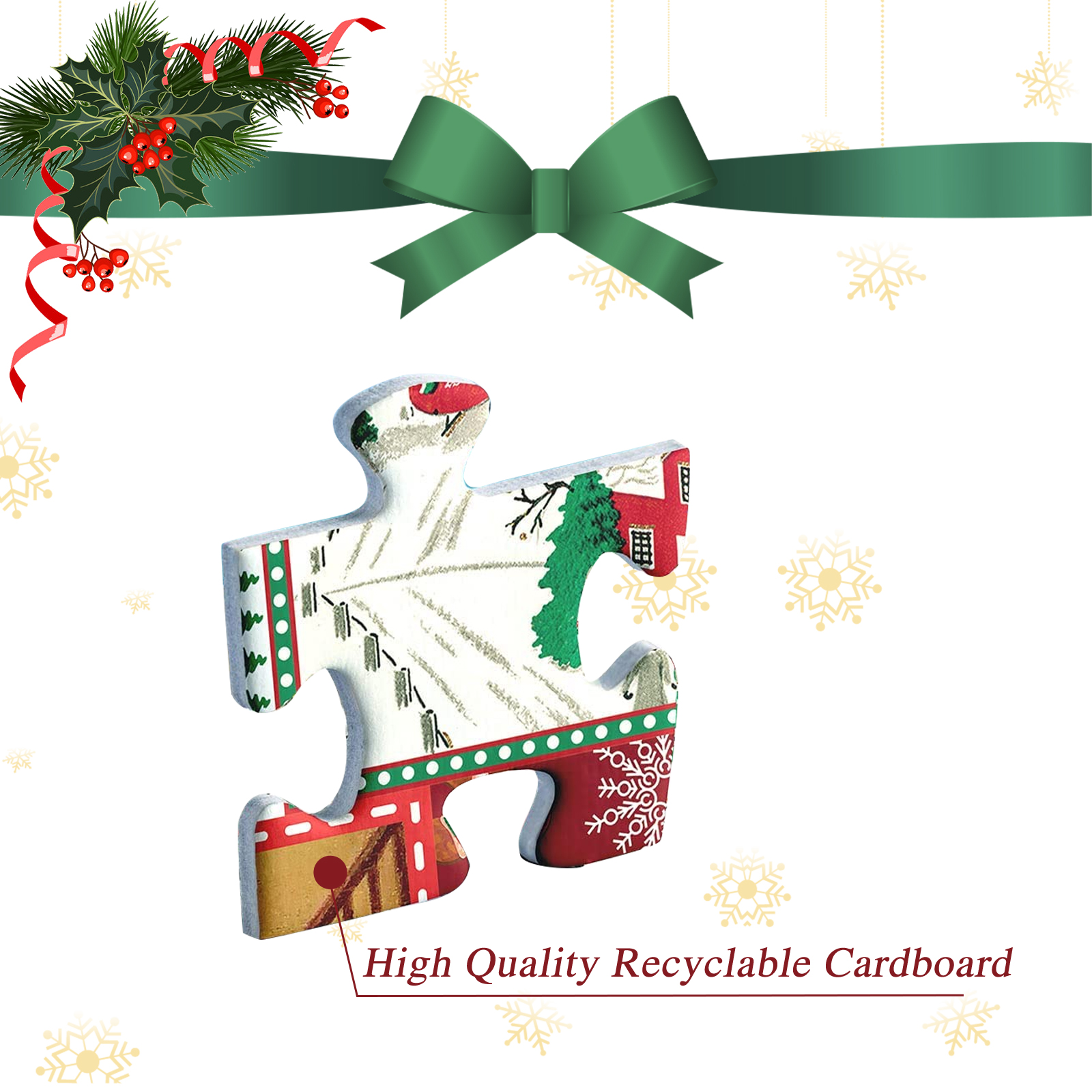 Dowmoo Christmas Advent Calendar Jigsaw Puzzle Creative 24 Grid Countdown Calendar Blind Box Christmas Gift
