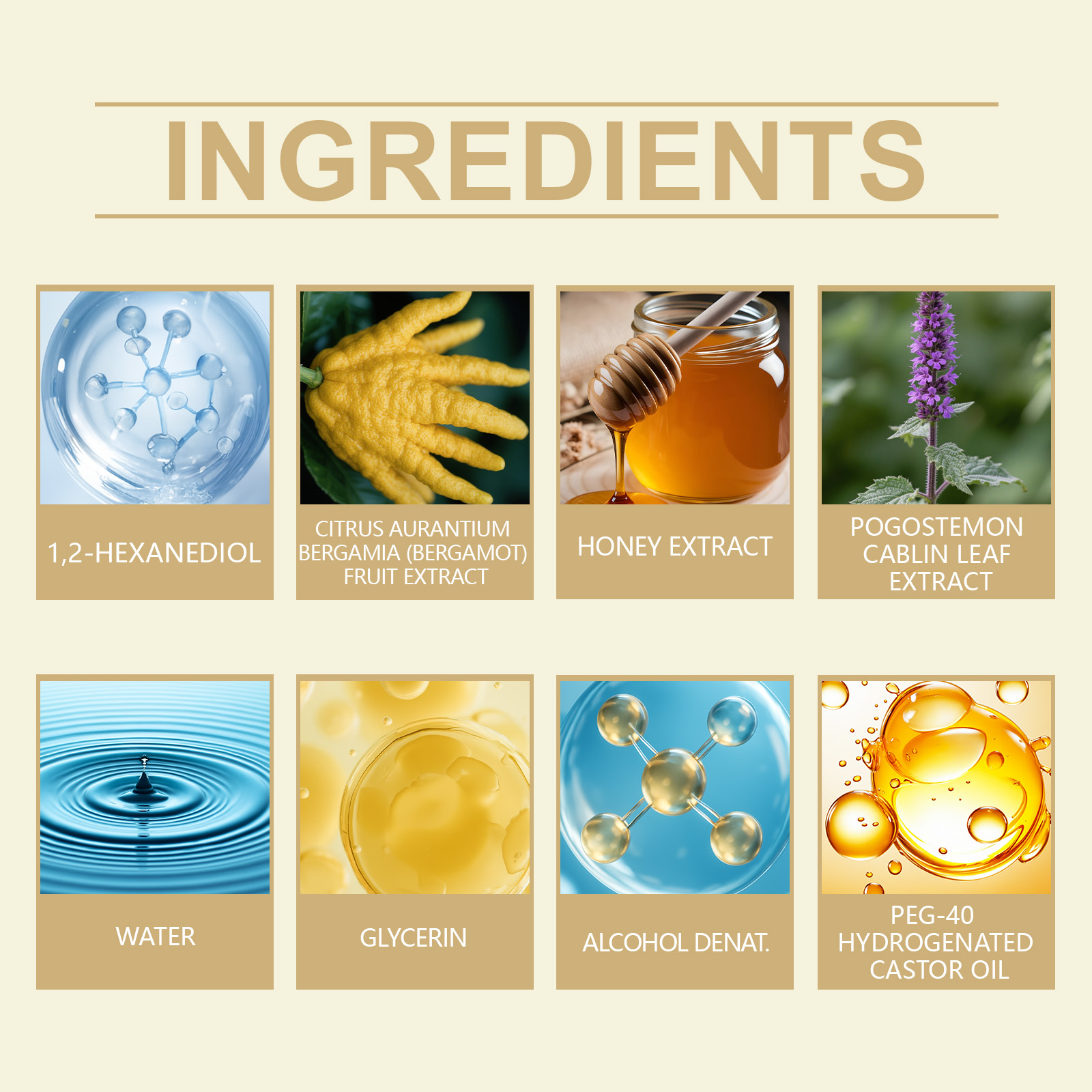 Honey Bergamot Unisex Perfume Mild Natural Fresh Scent Feminine Charm Daily Portable Long Lasting