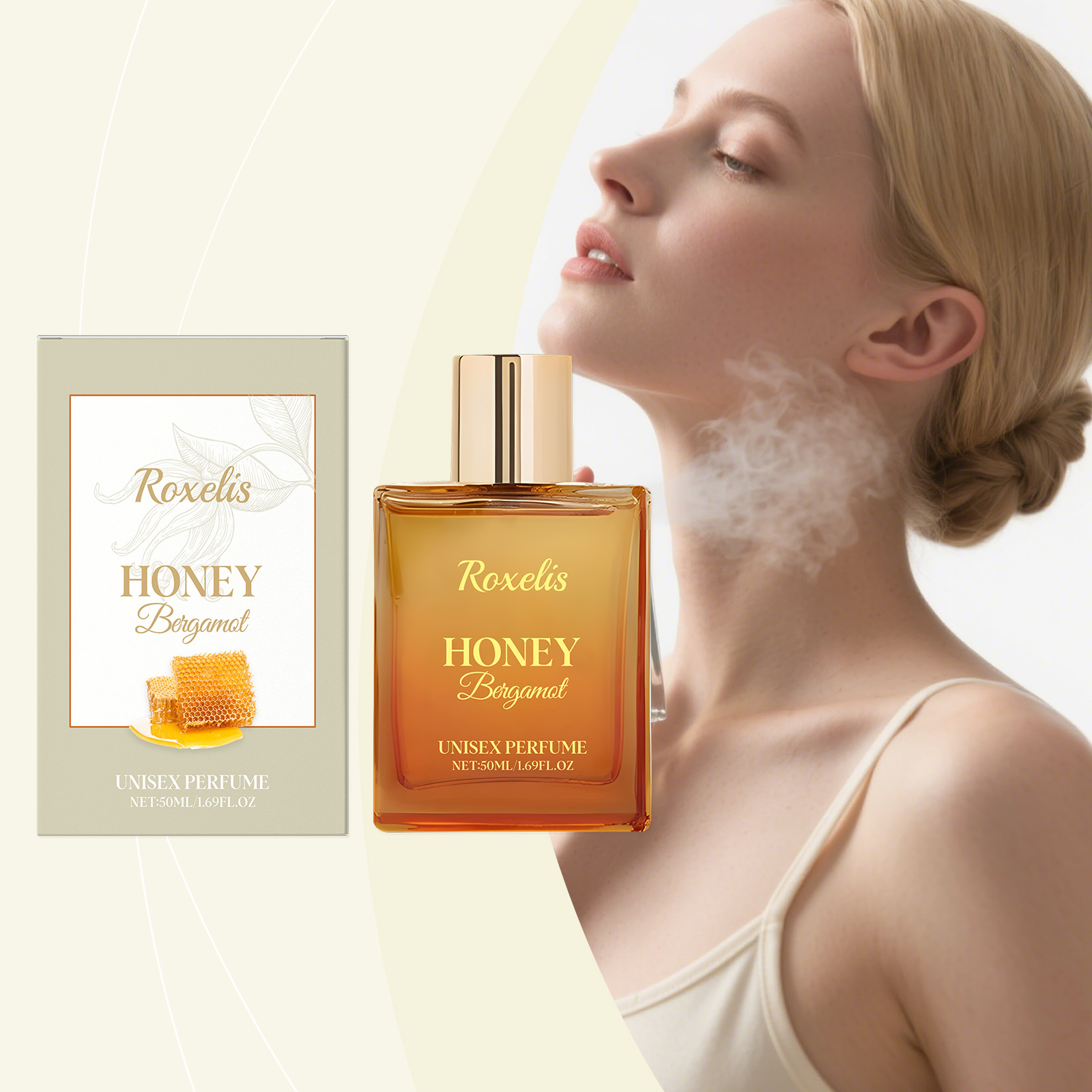Honey Bergamot Unisex Perfume Mild Natural Fresh Scent Feminine Charm Daily Portable Long Lasting
