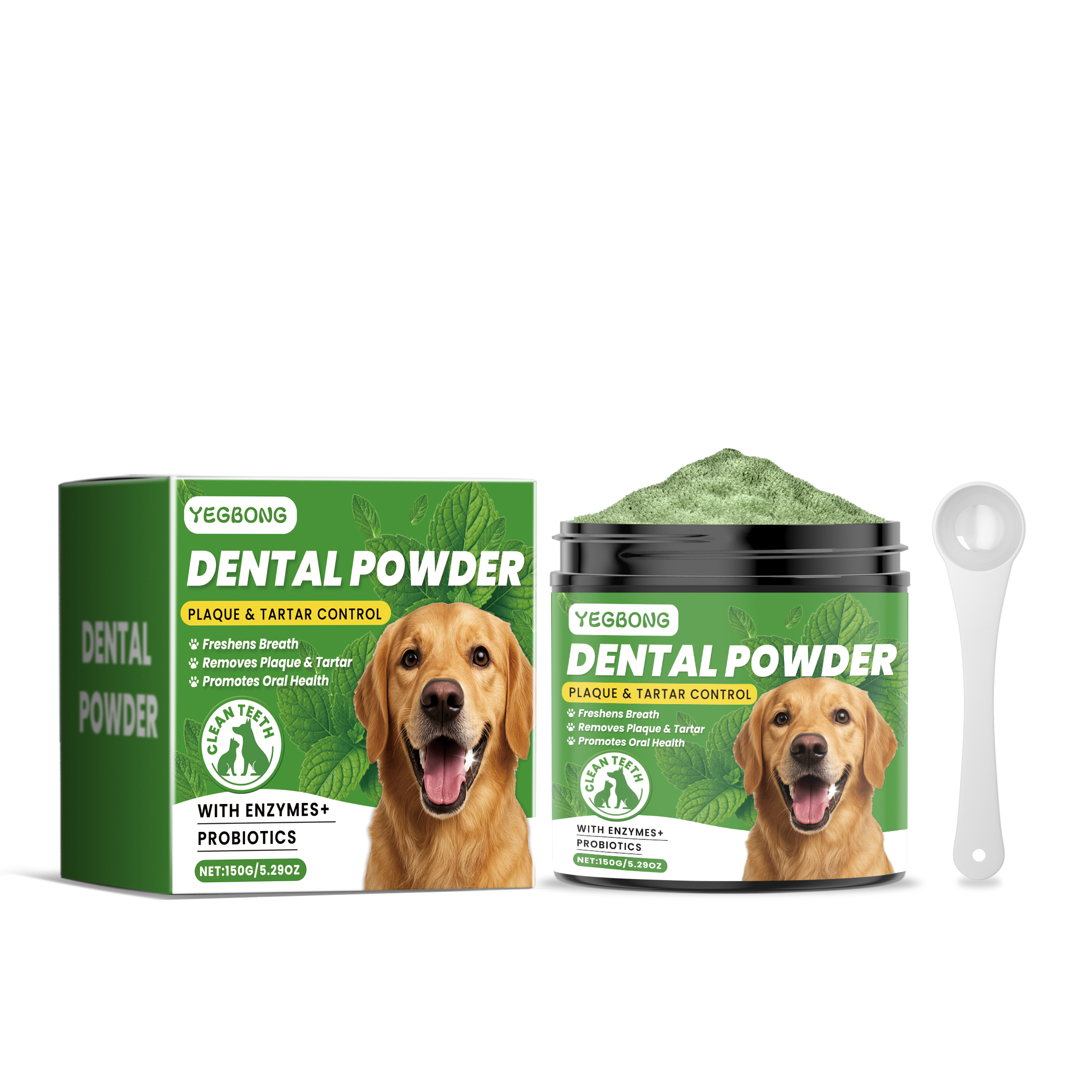 Dog Teeth Cleaning Powder Gently Cleans Pet Teeth Improves Tartar Yellow Teeth Freshens Breath