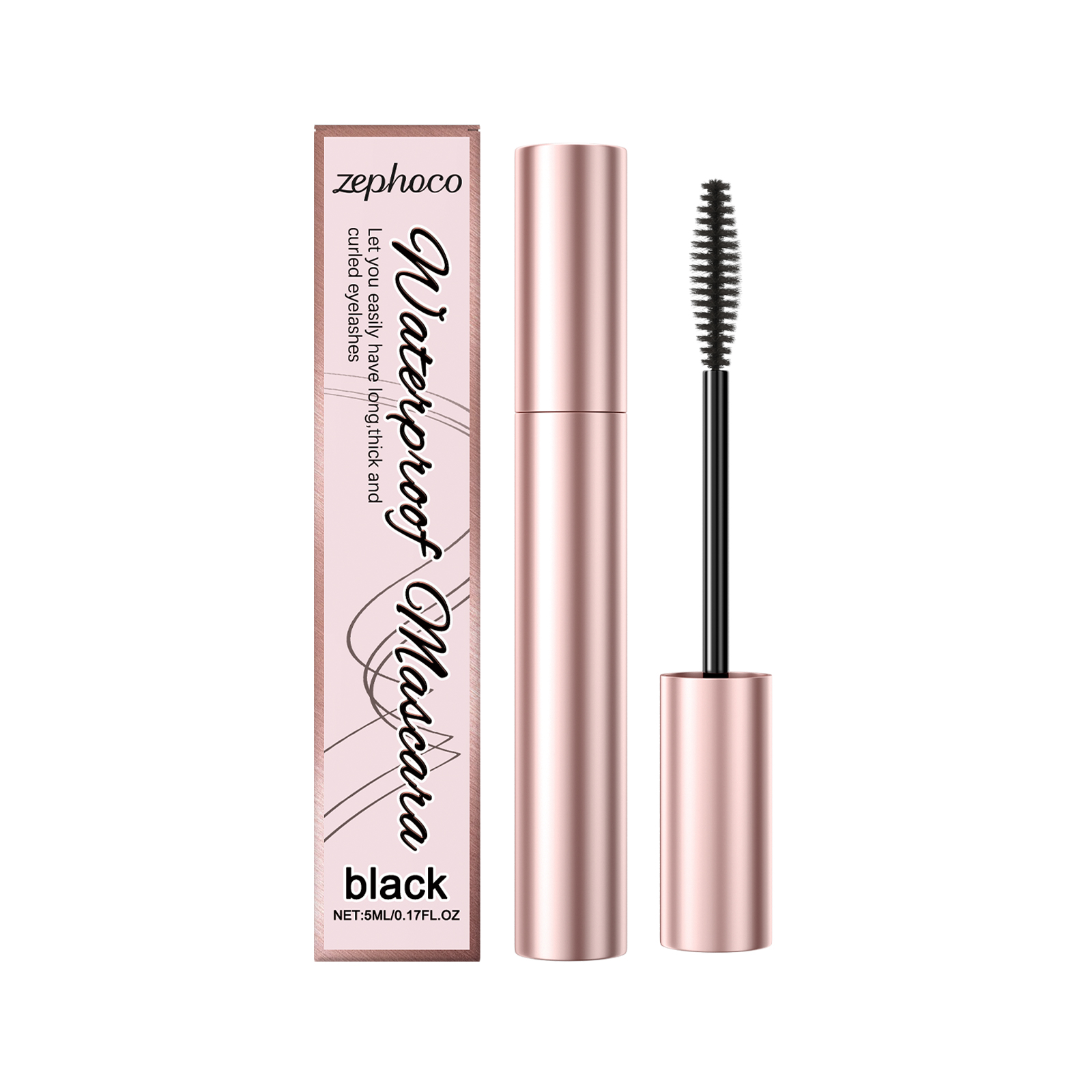 (Brown) Curling Mascara Daily Moisturizing Natural Bright Long Lasting Anti Smudge Eye Makeup