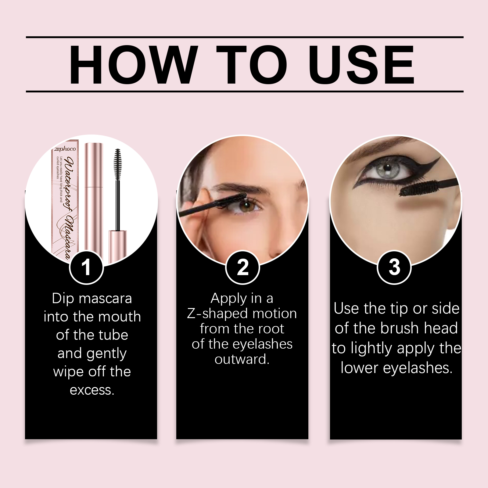 (Brown) Curling Mascara Daily Moisturizing Natural Bright Long Lasting Anti Smudge Eye Makeup