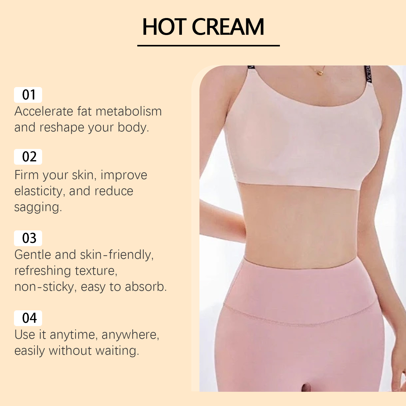 Body Care Cream Skin Tightening For Legs Arms Waist And Whole Body Use
