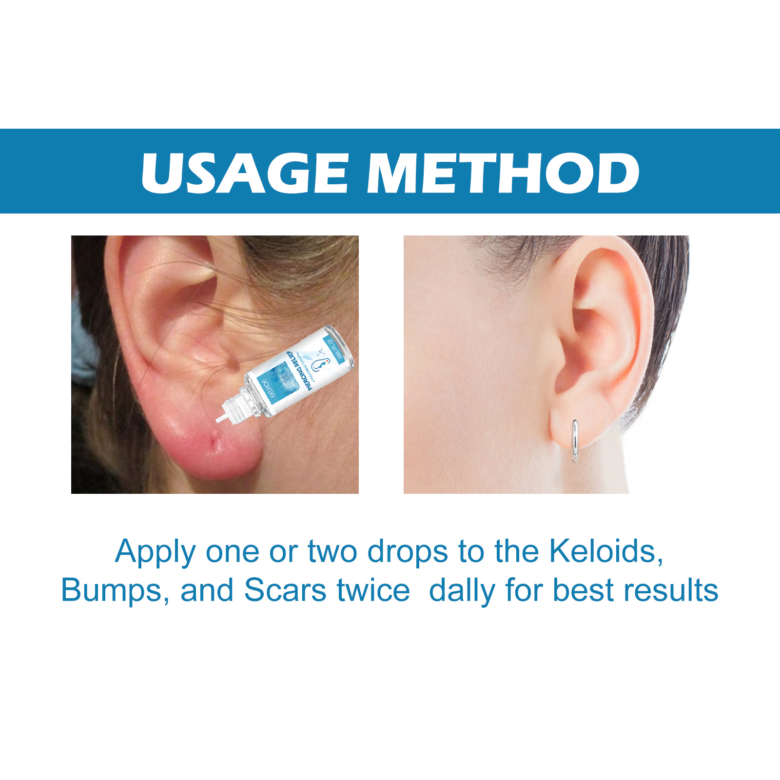 Piercing Relief Treatment Drops Aftercare Soothing Piercing Care Liquid 30ml