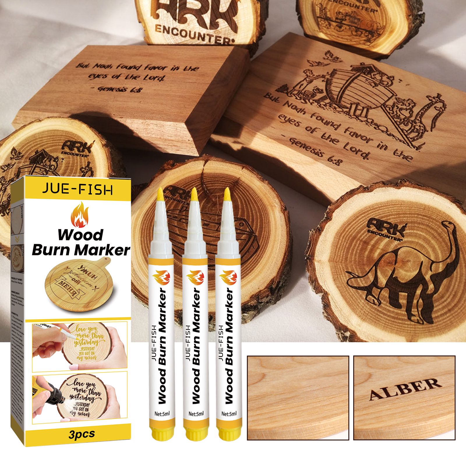 Wood Burning Marker Pen For DIY Coasters Cutting Boards And Wood Crafts Heat Activated Design Tool