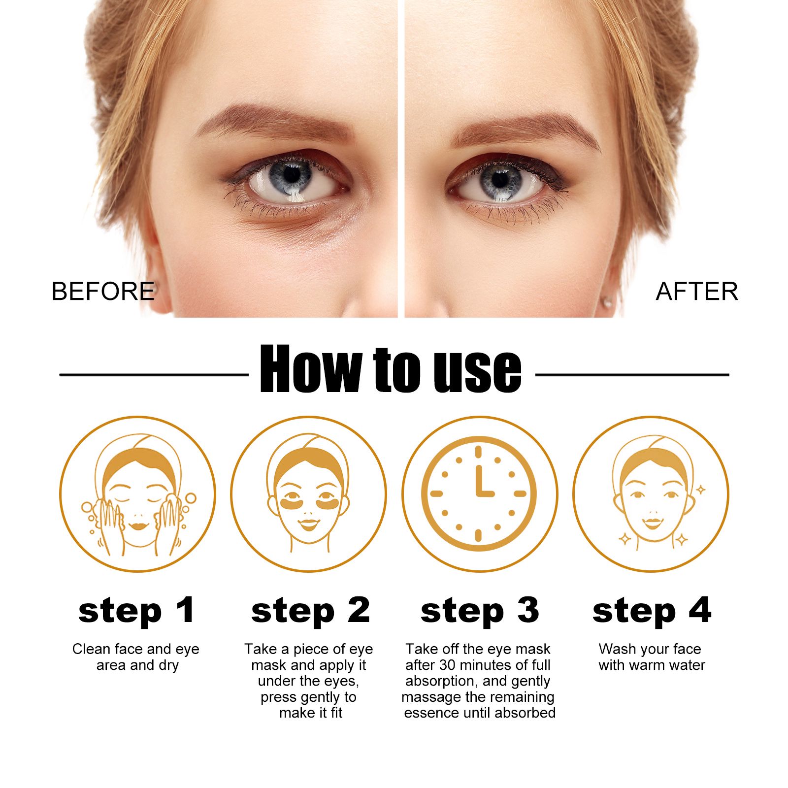 Collagen Eye Mask Hydrating Firming For Dark Circles Puffiness And Daily Eye Care