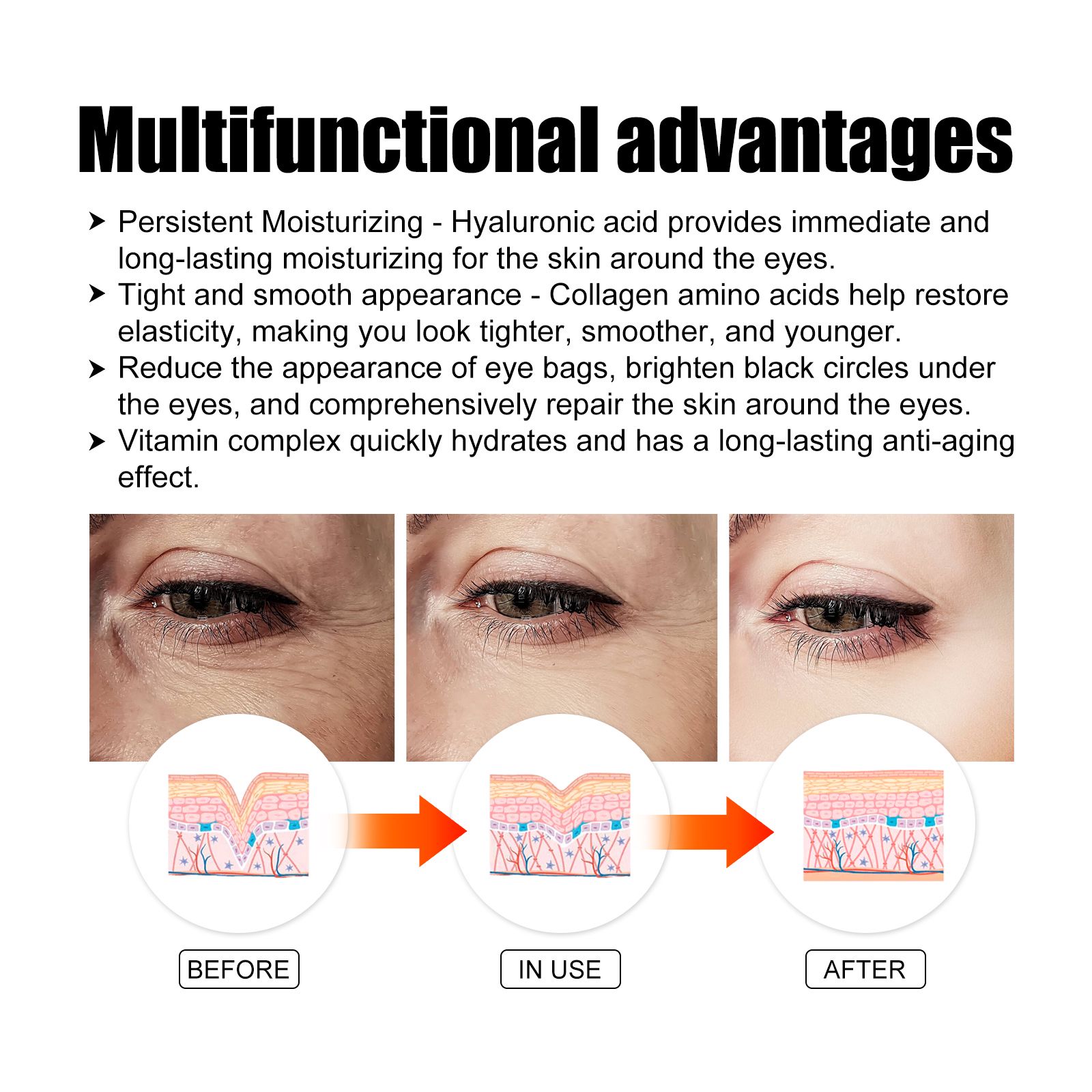 Collagen Eye Mask Hydrating Firming For Dark Circles Puffiness And Daily Eye Care