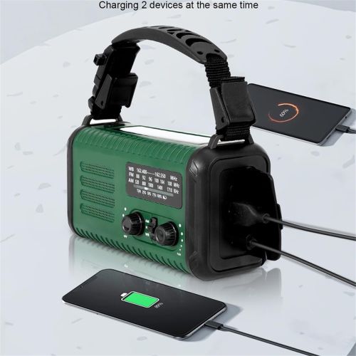 10000mAh Solar Hand Crank Emergency Radio NOAA AM FM