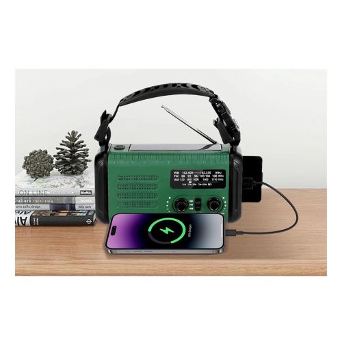 10000mAh Solar Hand Crank Emergency Radio NOAA AM FM