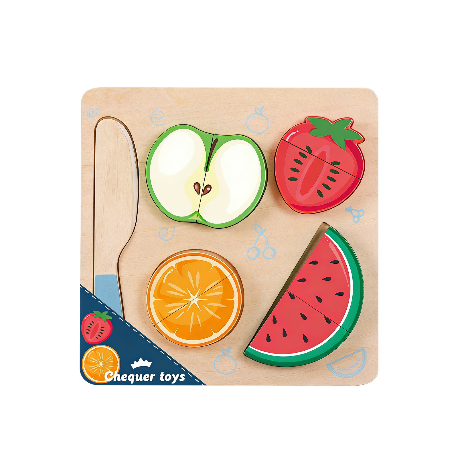 (Vegetable) Wooden Play Food For Kids Wooden Play Food Fruits Pretend Cutting Toy Puzzle Educational Toy Kitchen Food Toy For Toddler & Kids