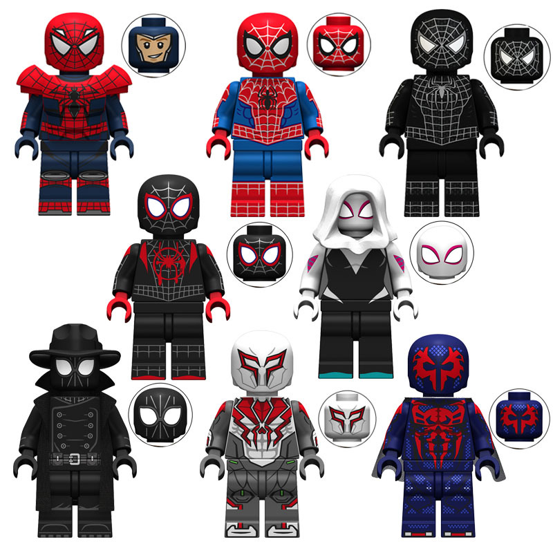 (Style C) Spider Man Building Blocks Collectible Toy Role Play Mini Figures Kids Anime Decoration and Birthday Gifts for Kids and Fans