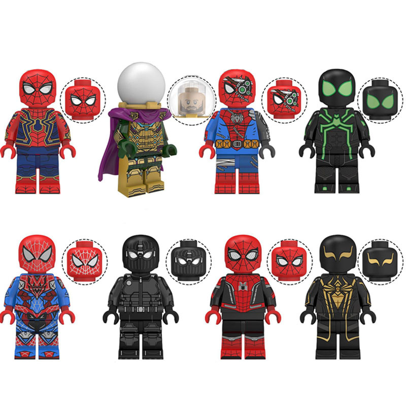 (Style C) Spider Man Building Blocks Collectible Toy Role Play Mini Figures Kids Anime Decoration and Birthday Gifts for Kids and Fans