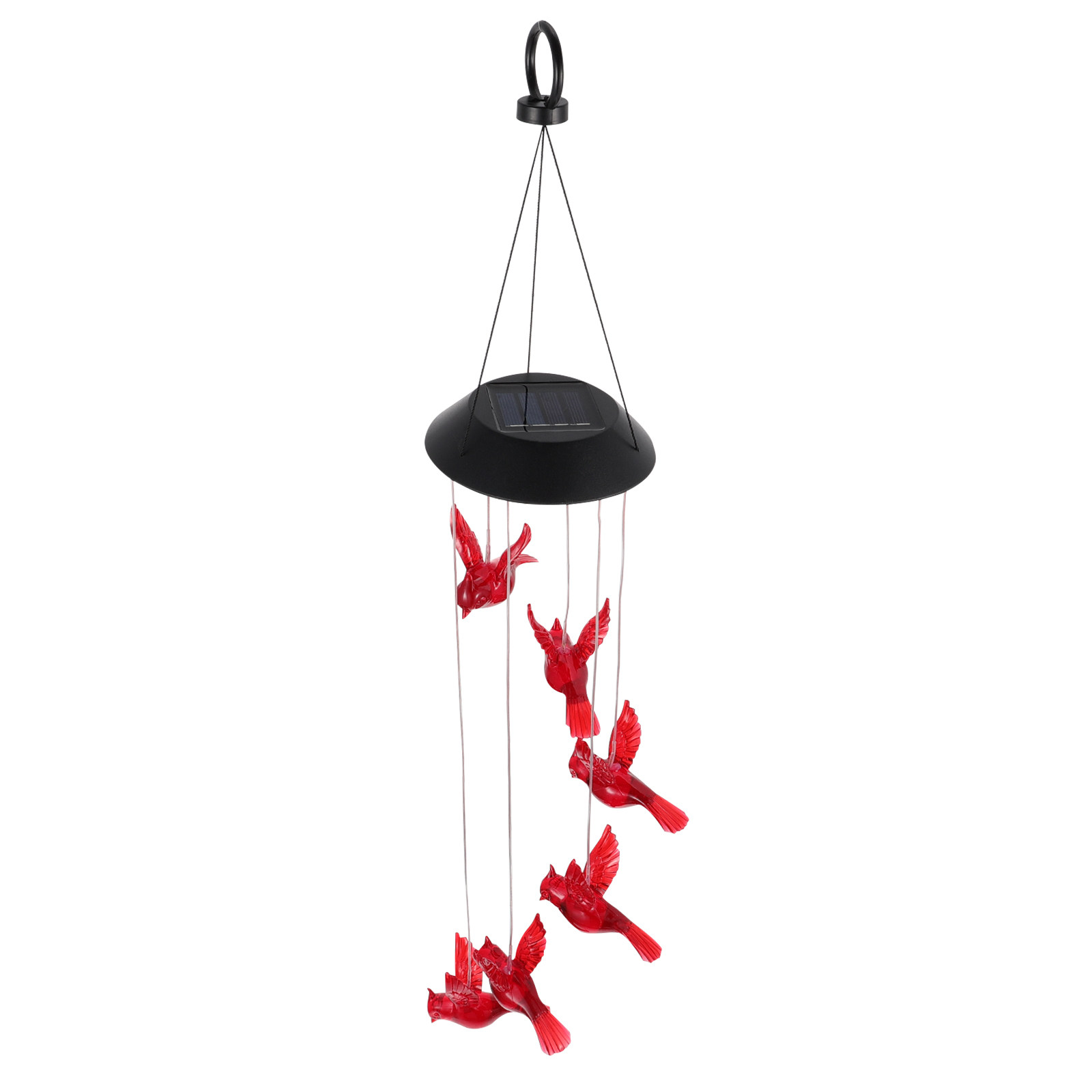 1Pcs Solar Wind Chime Plastic Outdoor Garden Light Yard Decoration Solar Powered LED Decorative Hanging String Lamp