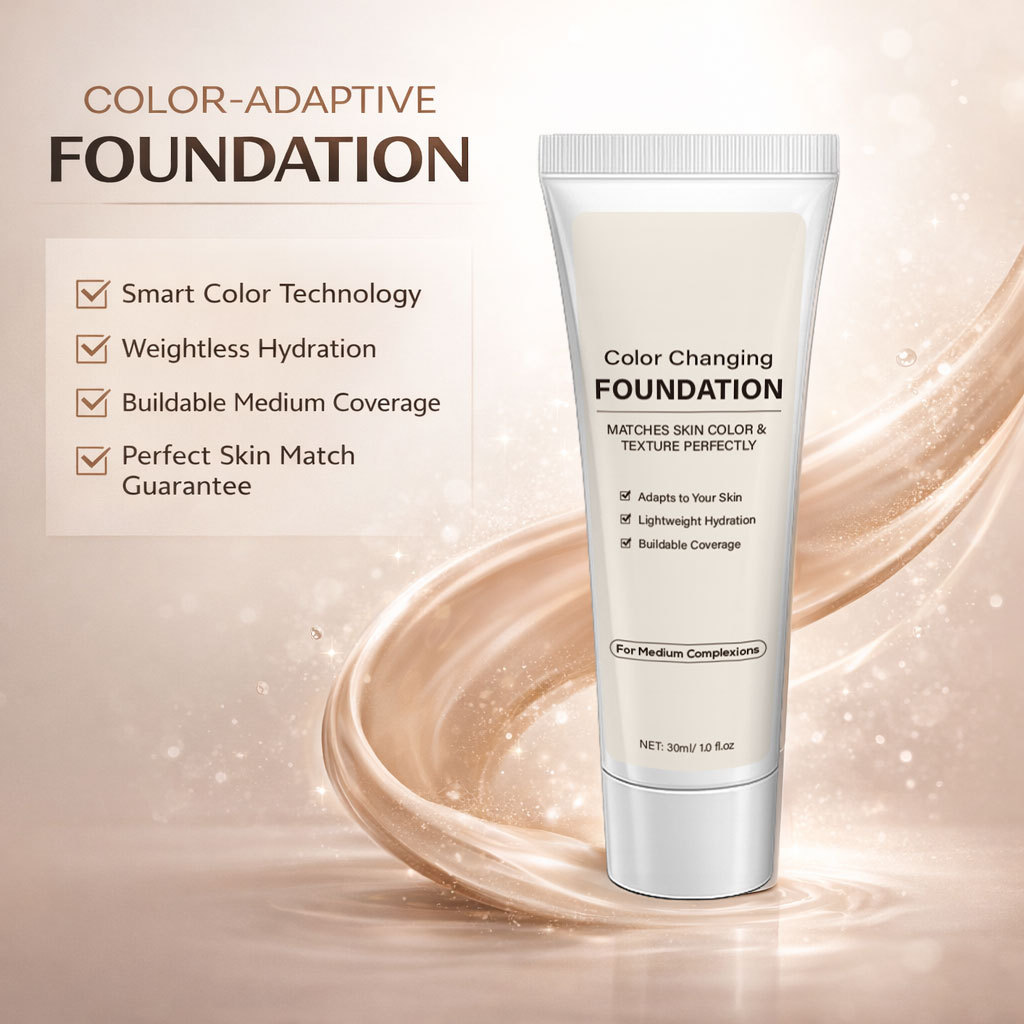 Luminous Light Adapting Foundation Fluid Medium Skin Tone Natural Radiant Finish for Daily Home Use Natural 30ml