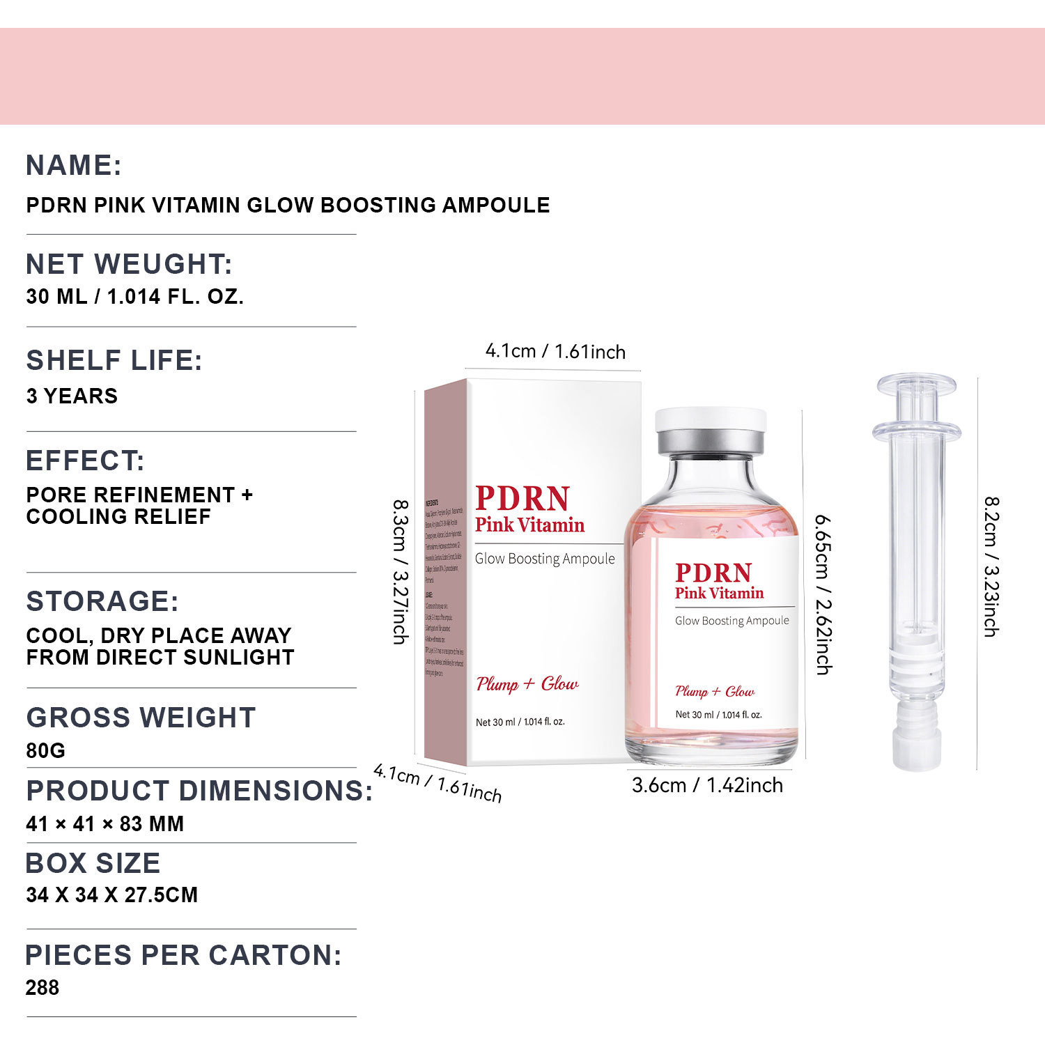 PDRN Vitamin Brightening Boosting Concentrated Serum For Skin Radiance And Revitalizing Facial Essence 30ml