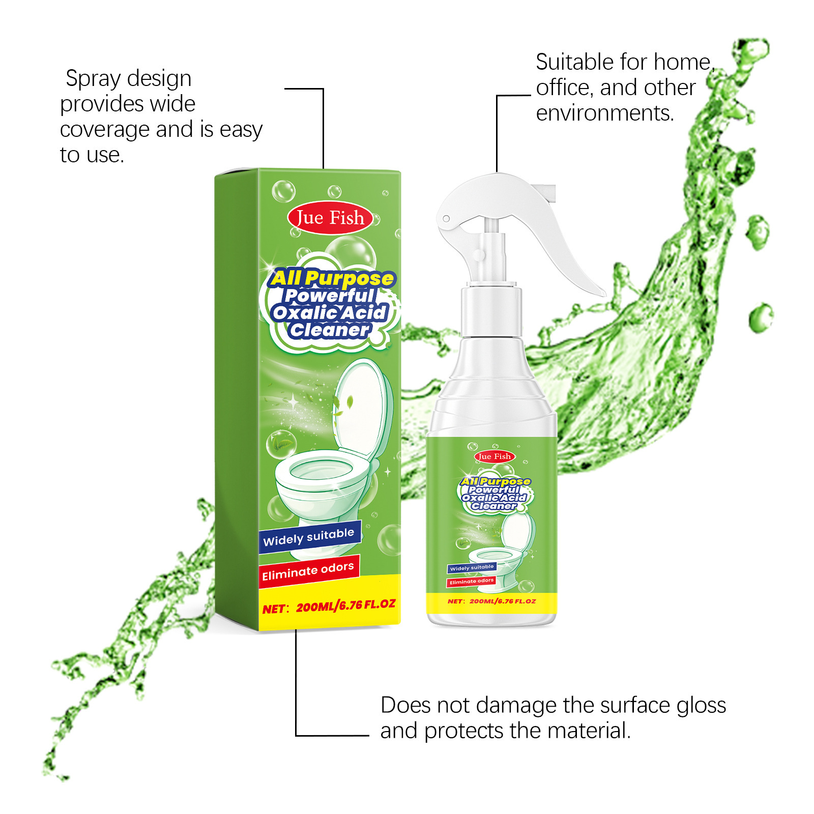 Multipurpose Home Cleaning Spray Deep Cleaning Stain And Grease Remover For Bathroom Kitchen Daily Household Use