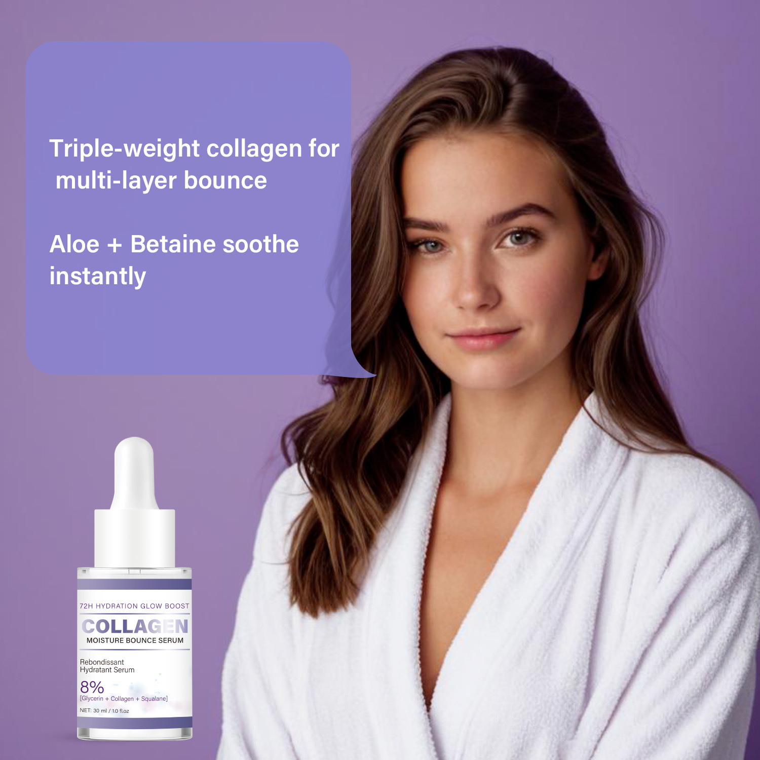 Collagen Moisturizing Elasticity Essence For Hydrating Firming Skin Daily Face Care Treatment 30ml