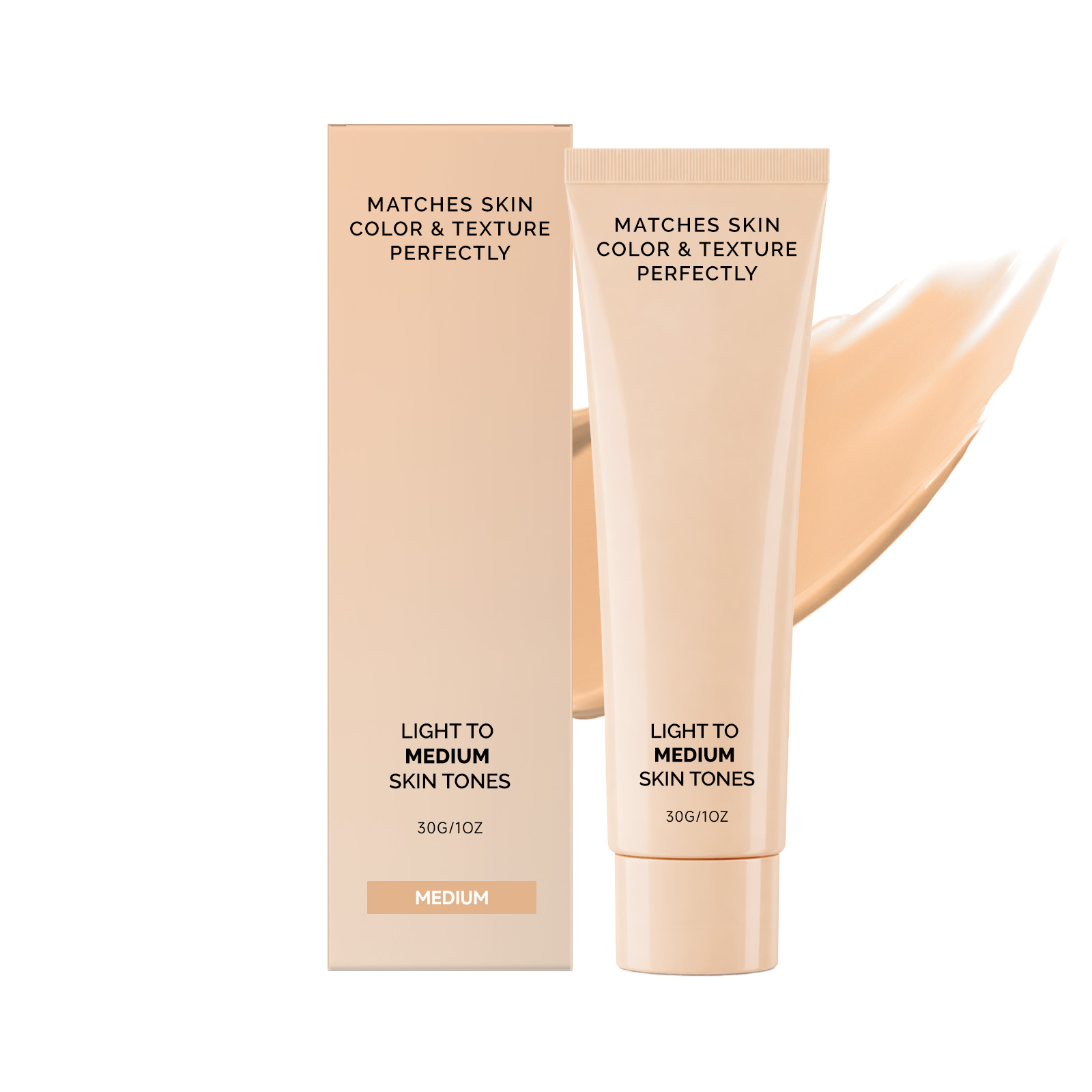 (Medium Dark) Skin Concealer Foundation Mild Moisturizing Natural Fit Sheer Cover Hydrating Light Longwear For Facial Makeup Daily Use
