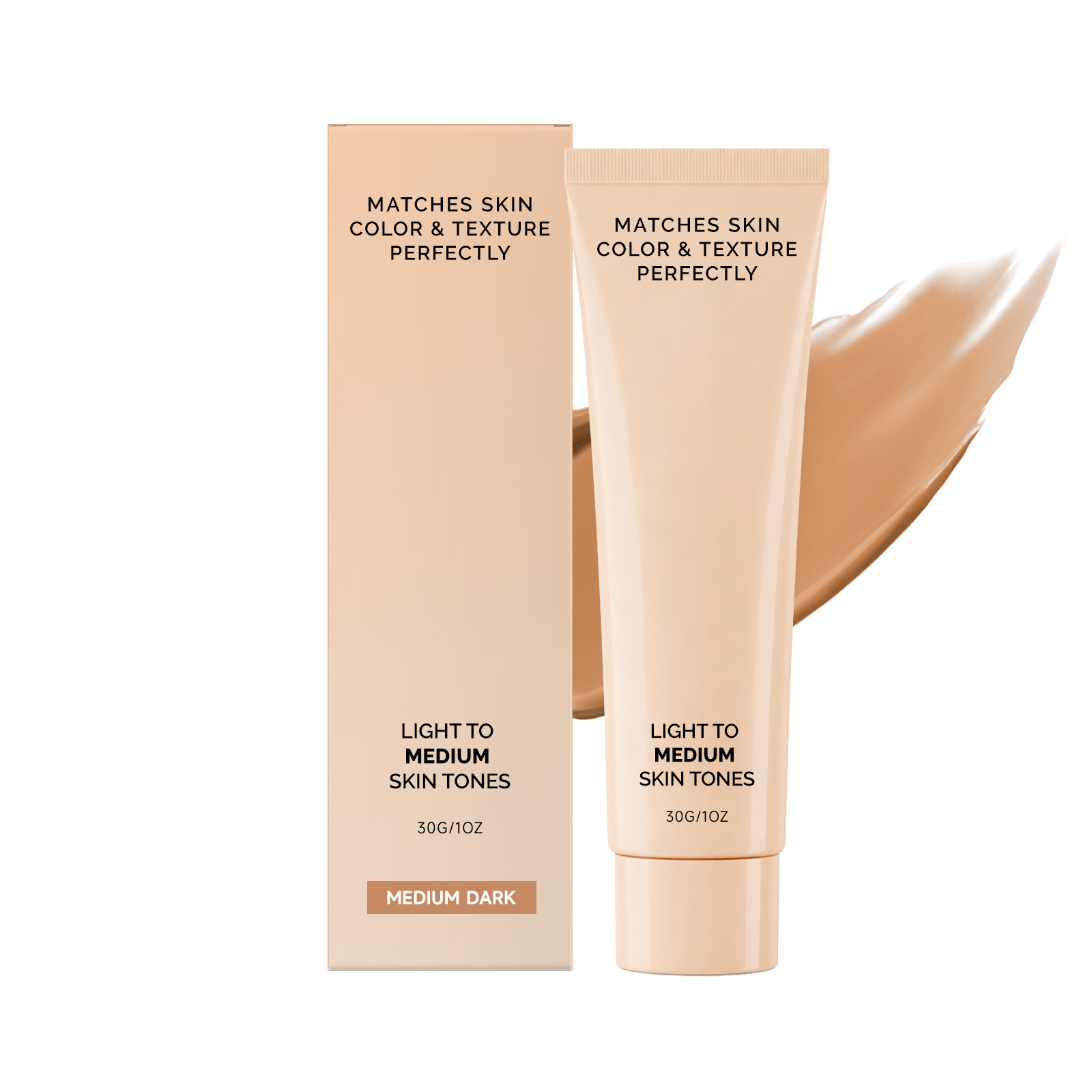 (Medium Dark) Skin Concealer Foundation Mild Moisturizing Natural Fit Sheer Cover Hydrating Light Longwear For Facial Makeup Daily Use