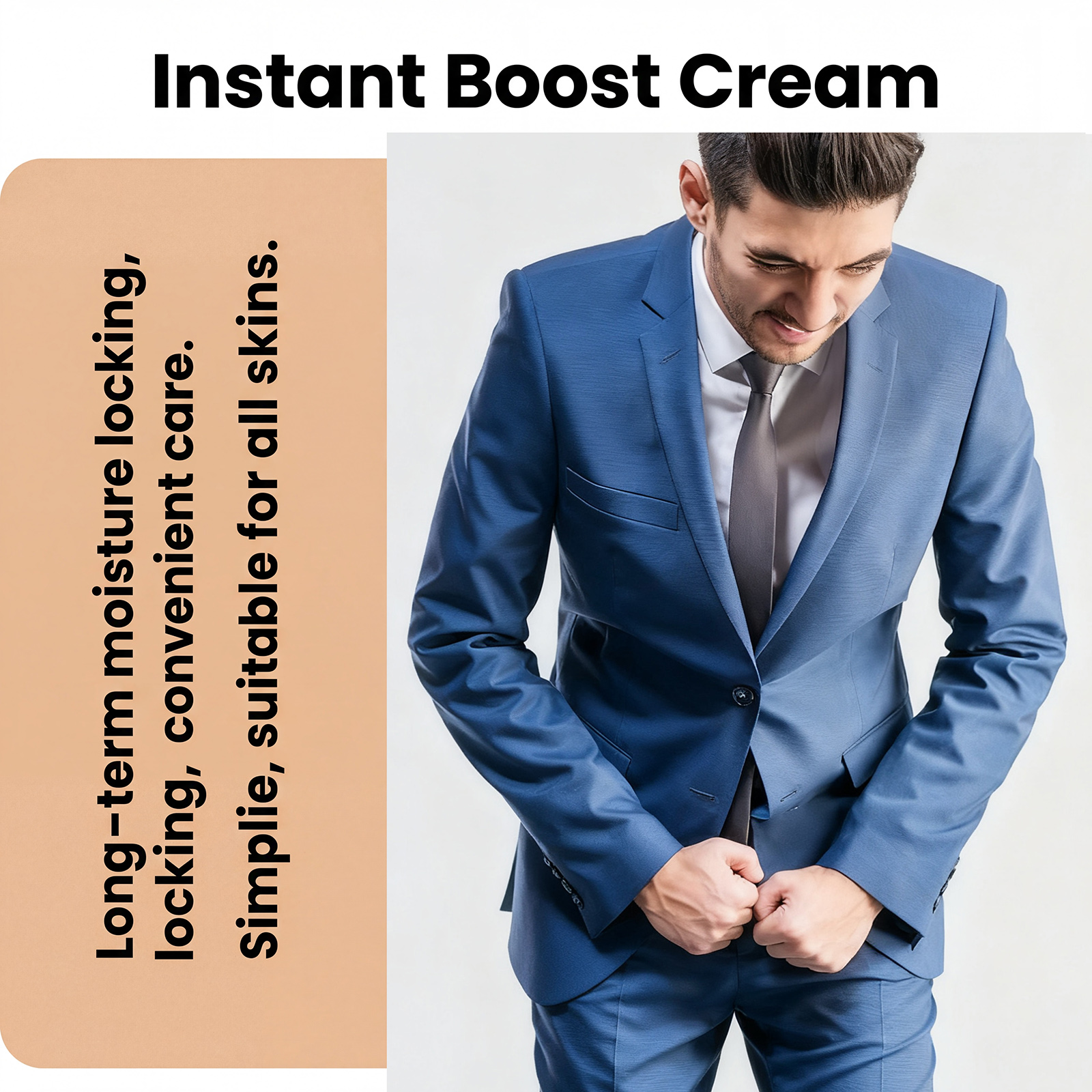Men Care Cream Light Texture Refreshing Fast Absorb Moisturizing Hydrating Nourishing Daily Body Skin Lotion