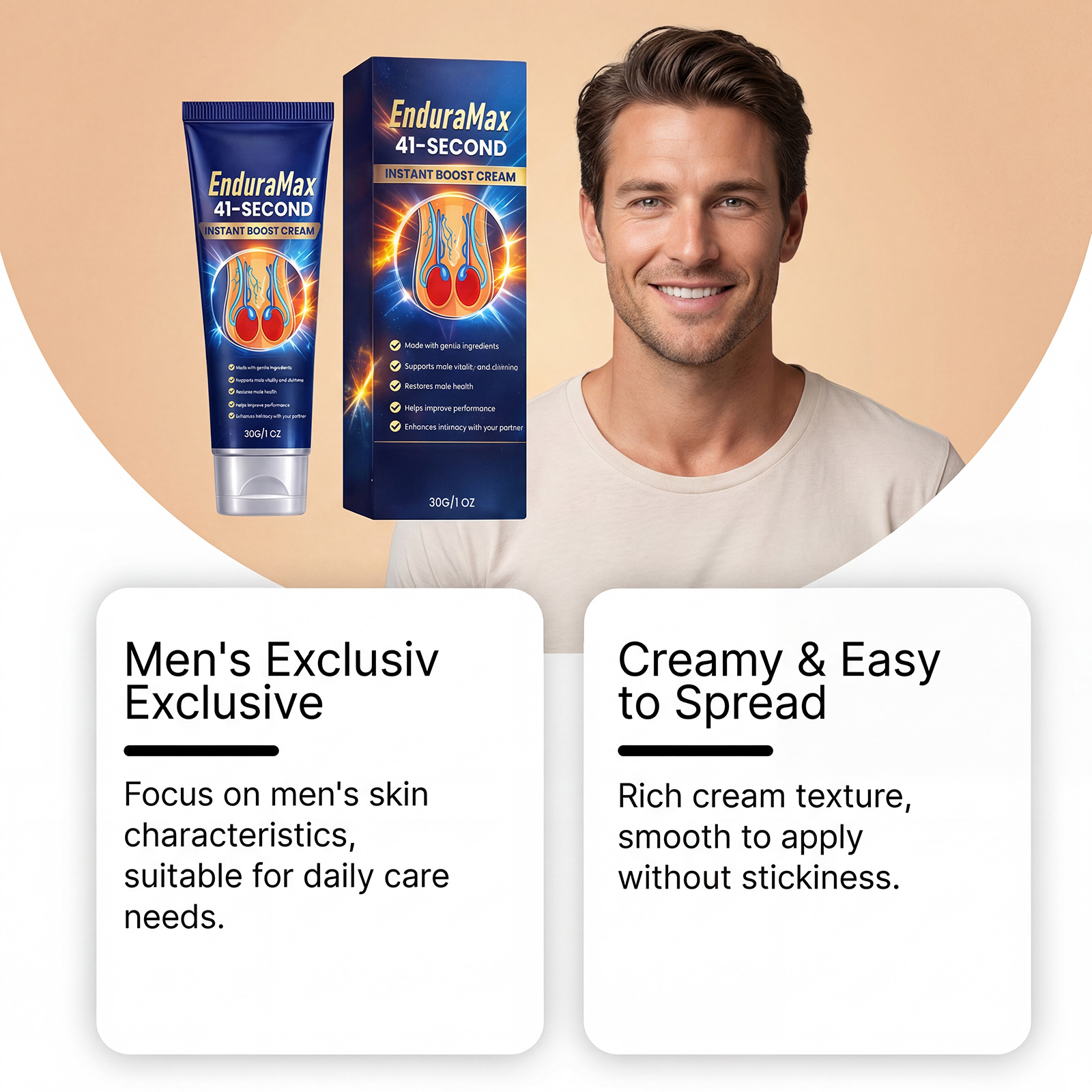Men Care Cream Light Texture Refreshing Fast Absorb Moisturizing Hydrating Nourishing Daily Body Skin Lotion