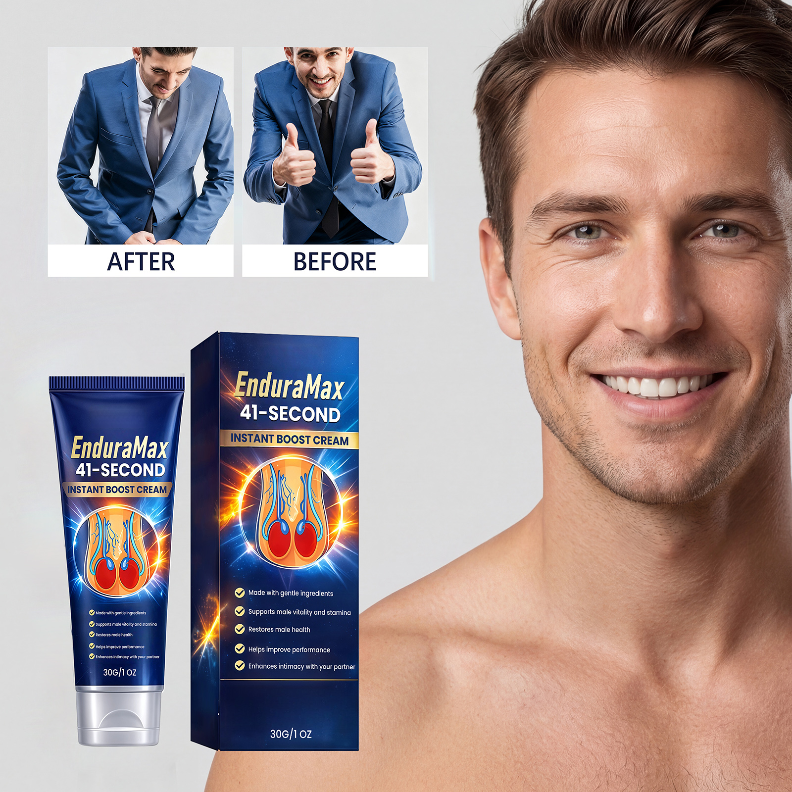 Men Care Cream Light Texture Refreshing Fast Absorb Moisturizing Hydrating Nourishing Daily Body Skin Lotion