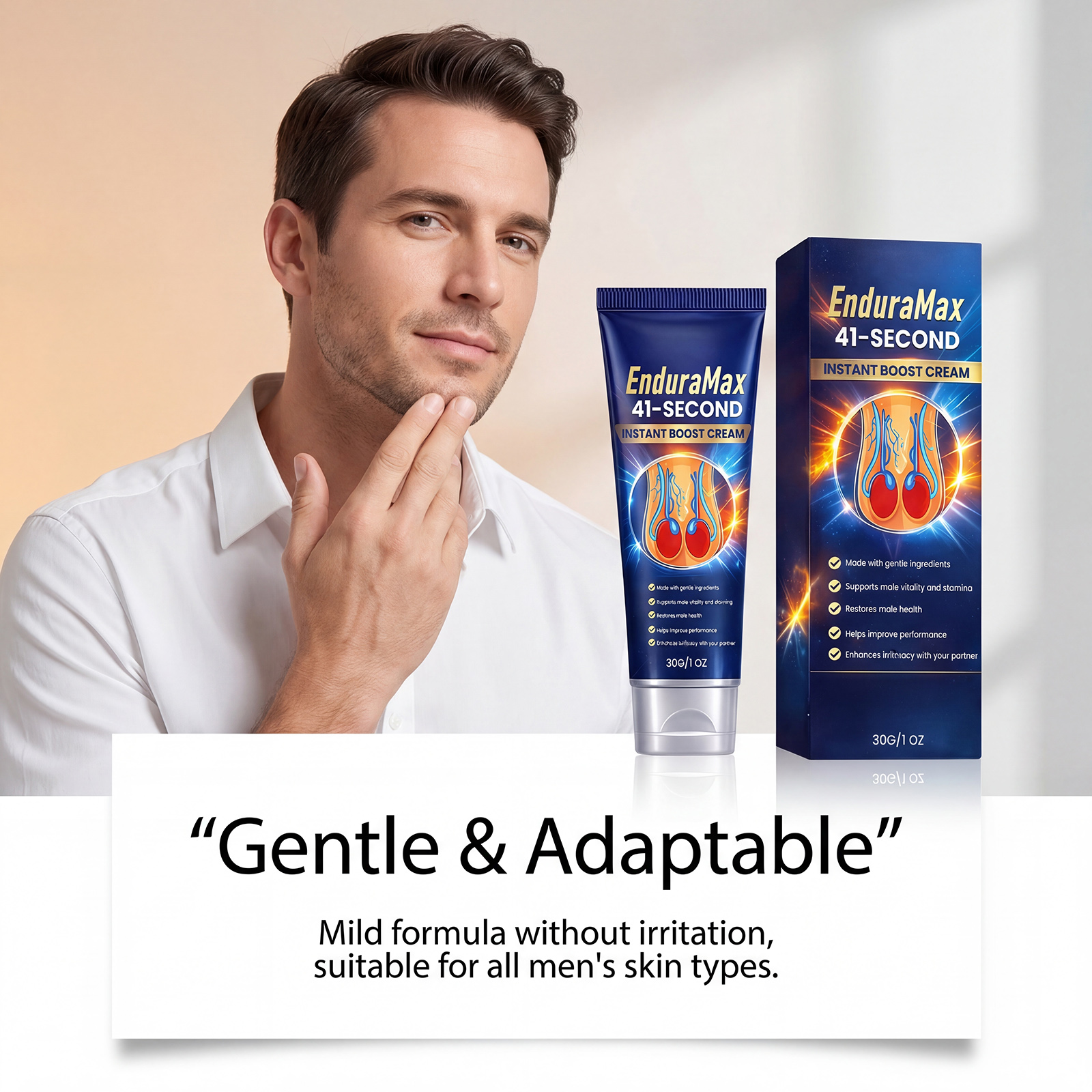 Men Care Cream Light Texture Refreshing Fast Absorb Moisturizing Hydrating Nourishing Daily Body Skin Lotion