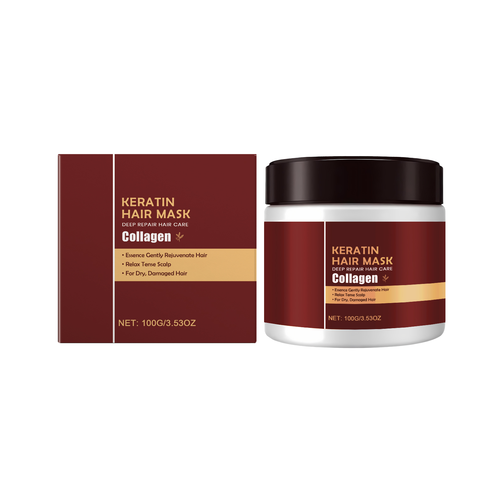 Keratin Nourishing Hair Mask Mild Hydrating Moisturizing Light Soft Repair Dry Frizzy Hair