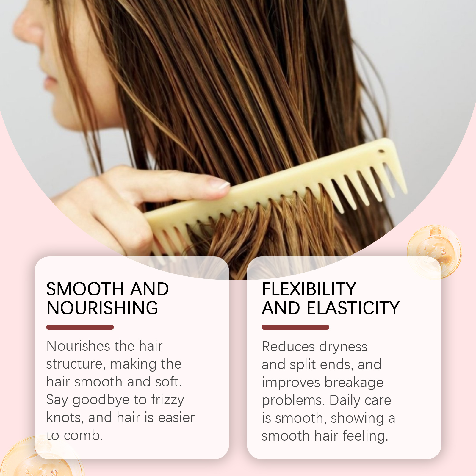 Keratin Nourishing Hair Mask Mild Hydrating Moisturizing Light Soft Repair Dry Frizzy Hair