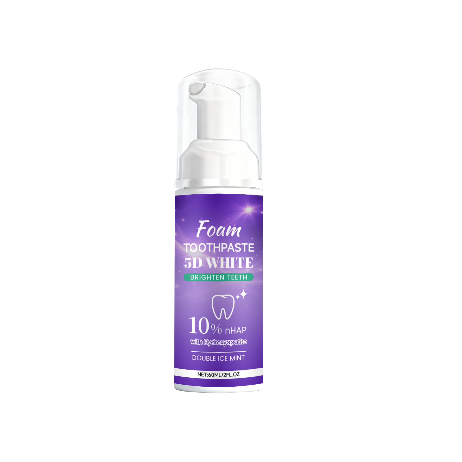 Five D Whitening Foam Toothpaste Mild Clean Fresh Shiny Breath Care Oral Clean Teeth Protection Daily Dental Maintain