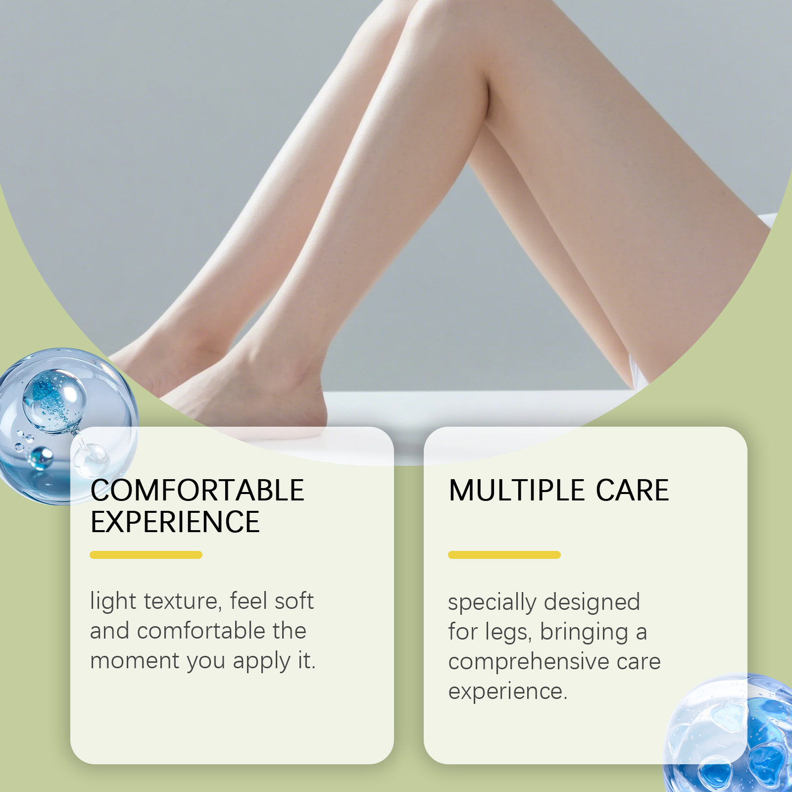 Leg Care Cream Mild Moisturizing Gentle Nourishing Comfort Protect External Roller Massage Daily Skin Lotion For Leg Body