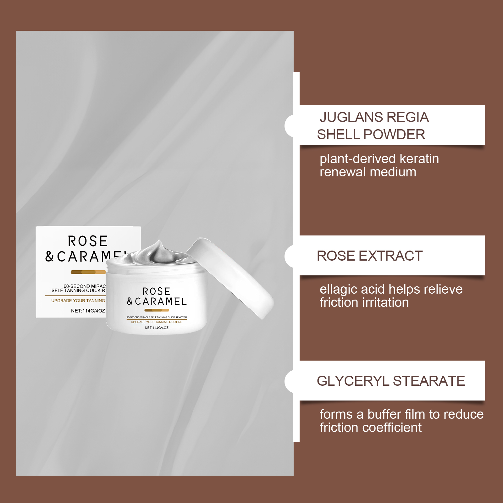 Rose Caramel Scrub Cream Mild Exfoliating Moisturizing Skin Purifying For Body Joint Smooth Complexion Care Lotion