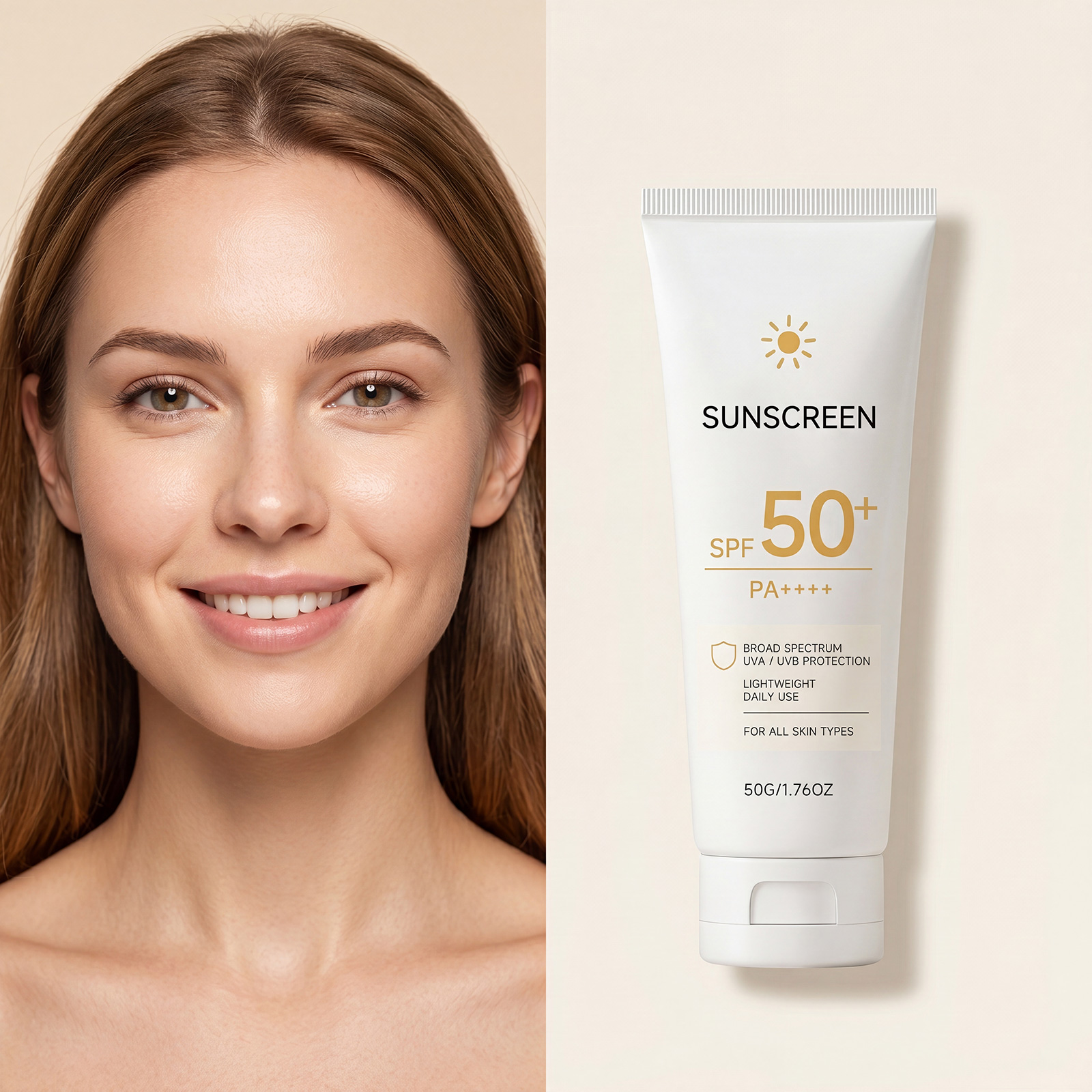 Light Sheer Defense Cream Watery Soft Texture Summer Facial Skin