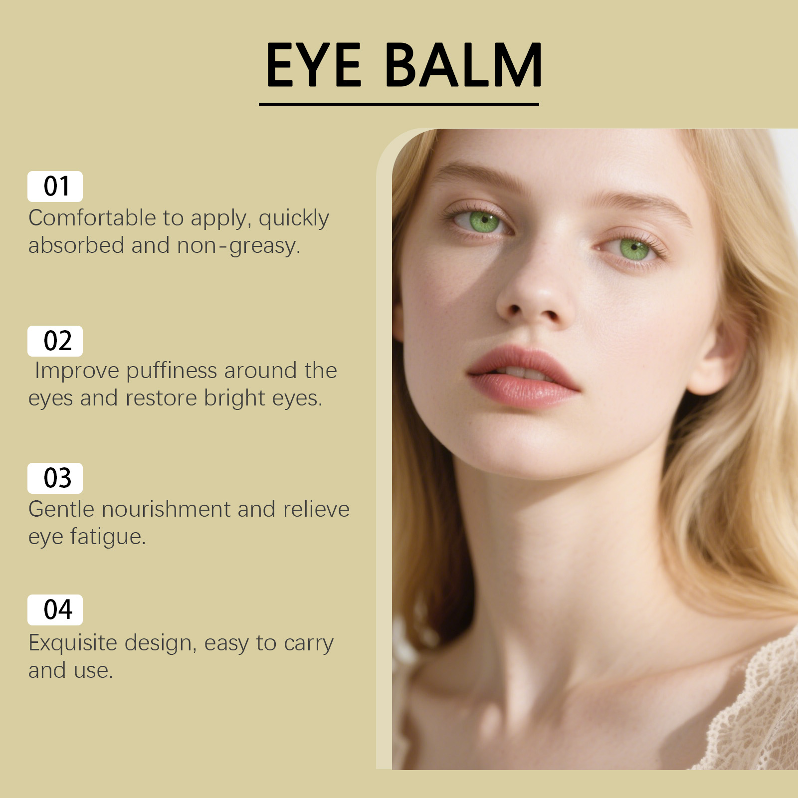Retinol Moisturizing Eye Cream Gentle Mild Massage Eye Area Nourish Skin Fade Lines Hydrating Brightening Care