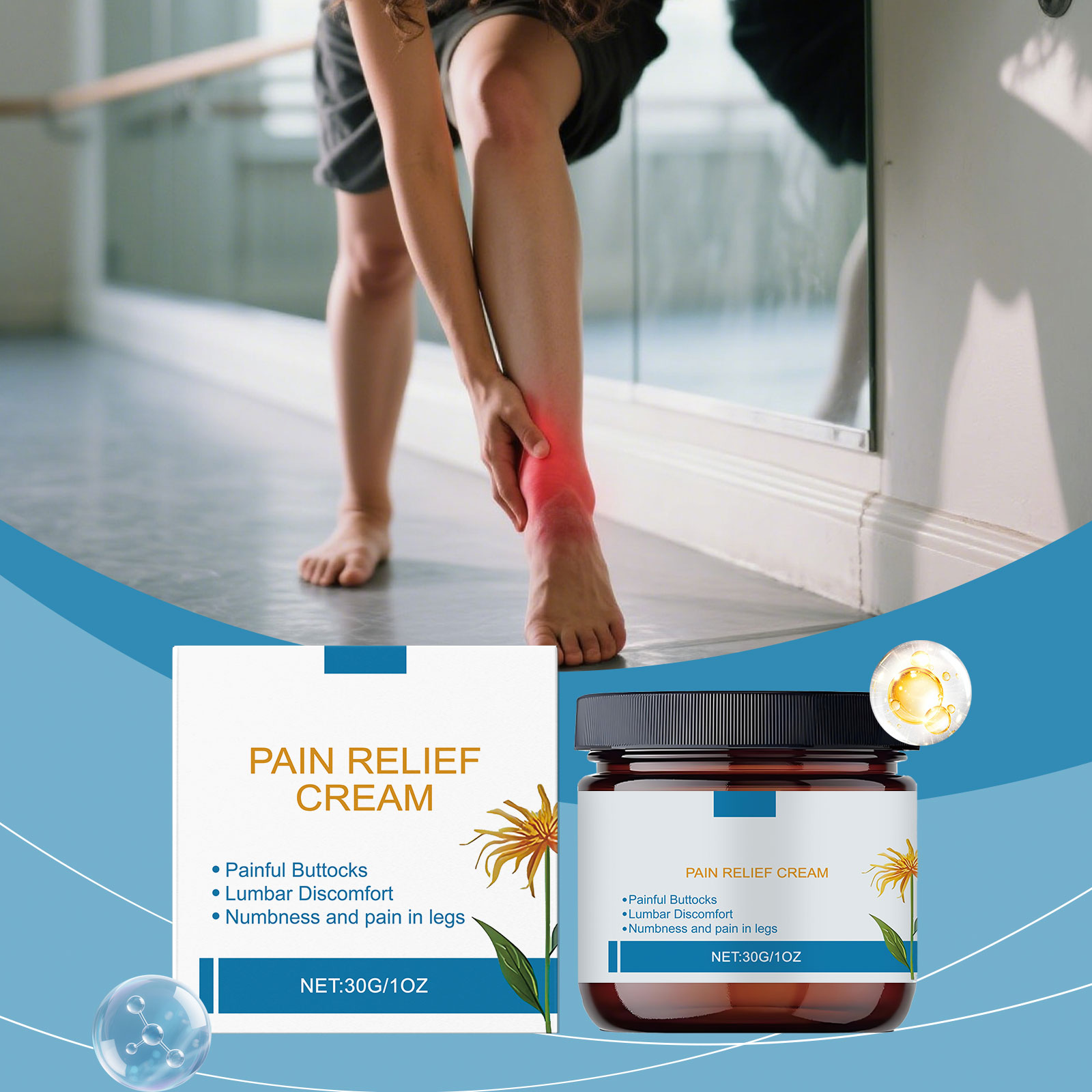 Joint Care Cream Daily Moisturizing Nourishing External Apply Massage Knee Wrist Skin Lotion