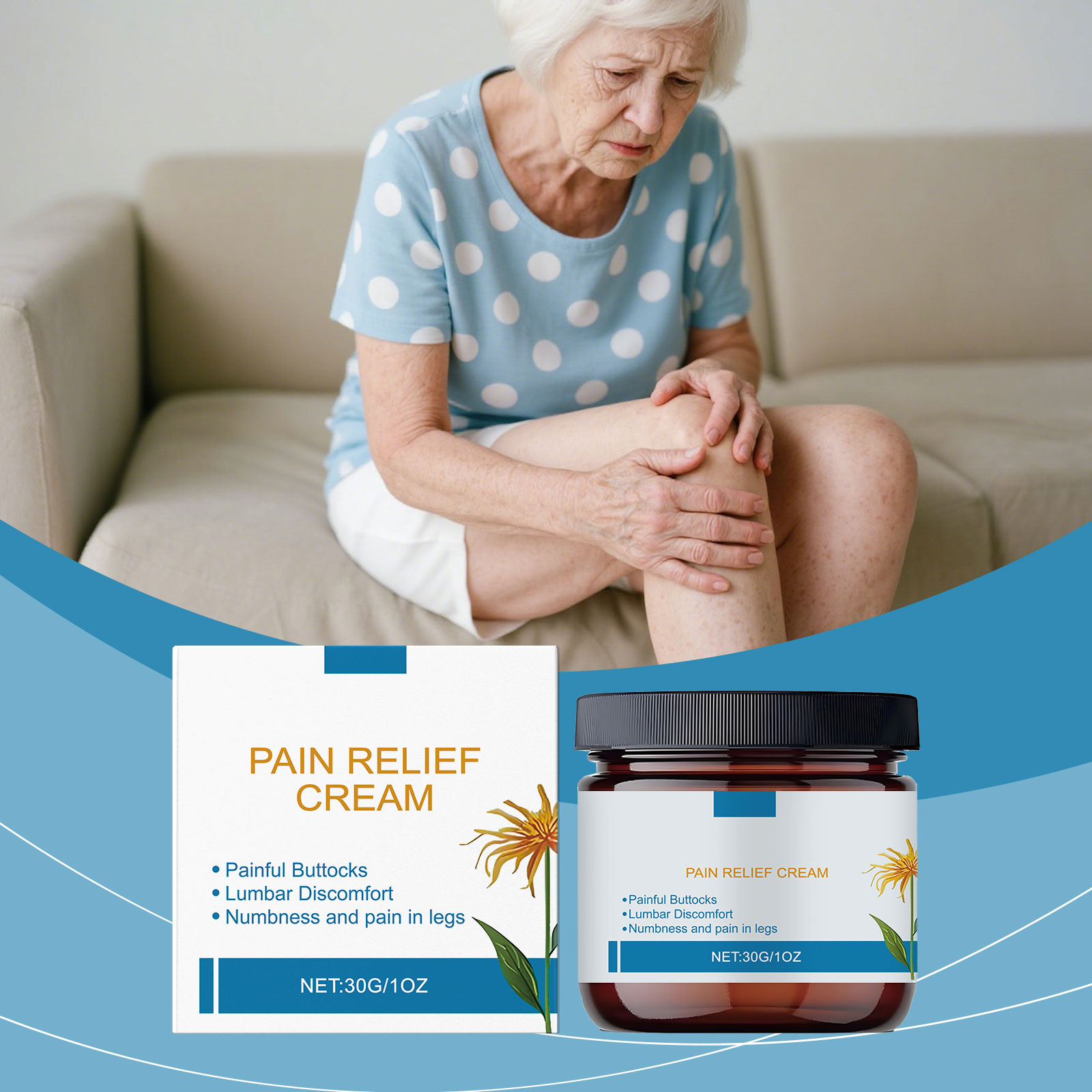 Joint Care Cream Daily Moisturizing Nourishing External Apply Massage Knee Wrist Skin Lotion