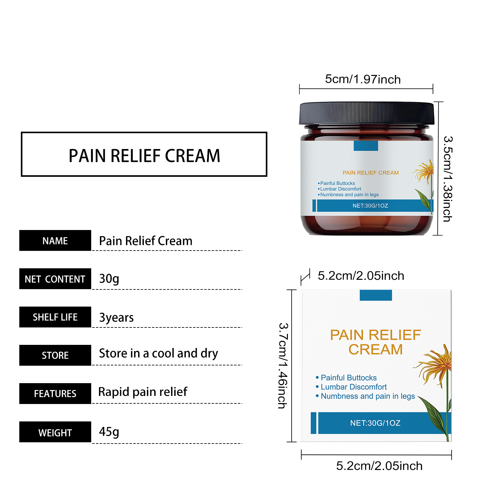 Joint Care Cream Daily Moisturizing Nourishing External Apply Massage Knee Wrist Skin Lotion