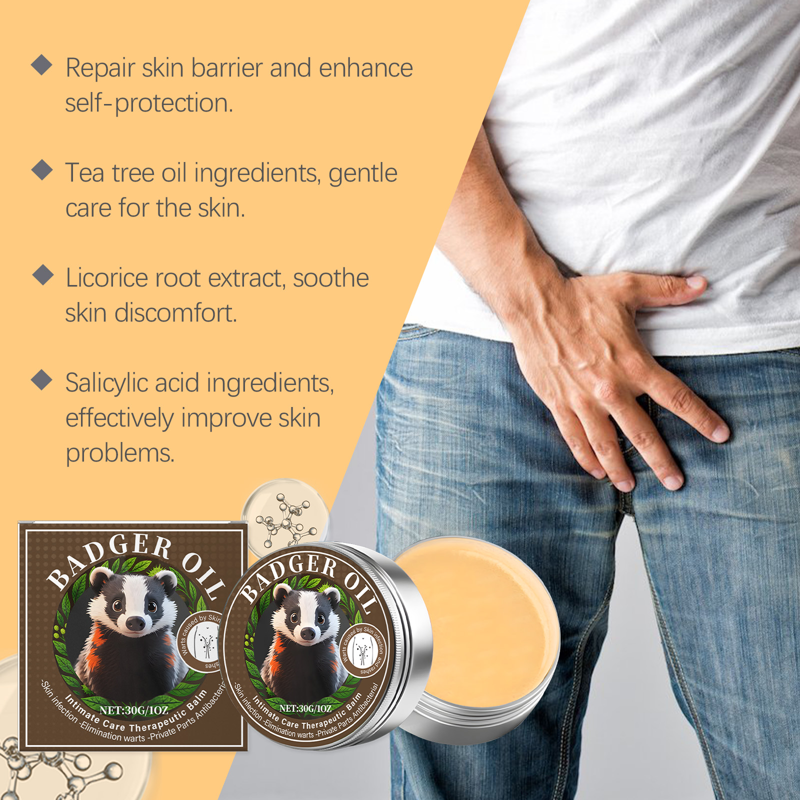 Skin Care Ointment Daily Cleansing Mild Moisturizing Comfort External Tender Body Skin Protection Cream
