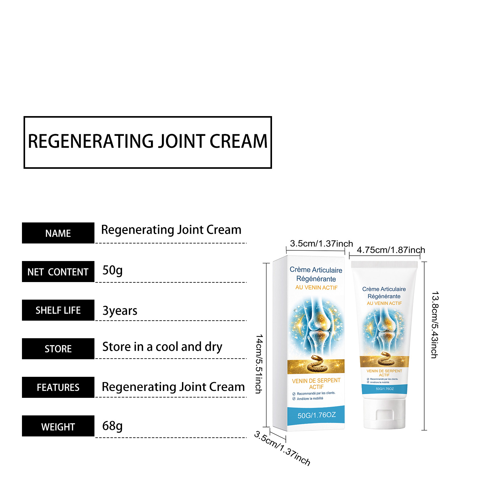 Joint Care Cream Comfort Moist External Massage Elbow Knee Body Joint Skin Daily Care