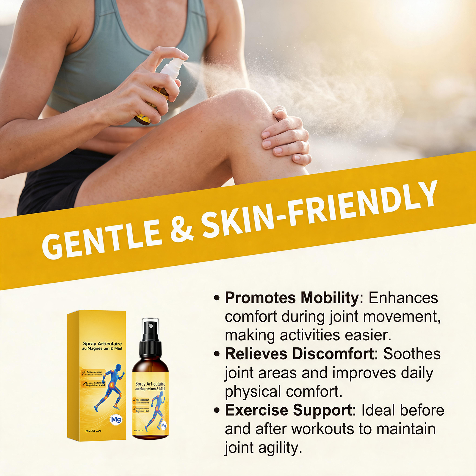 Joint Relief Care Spray Mild Soft Skin Nourish External Comfort Knee Wrist Joint Tissue