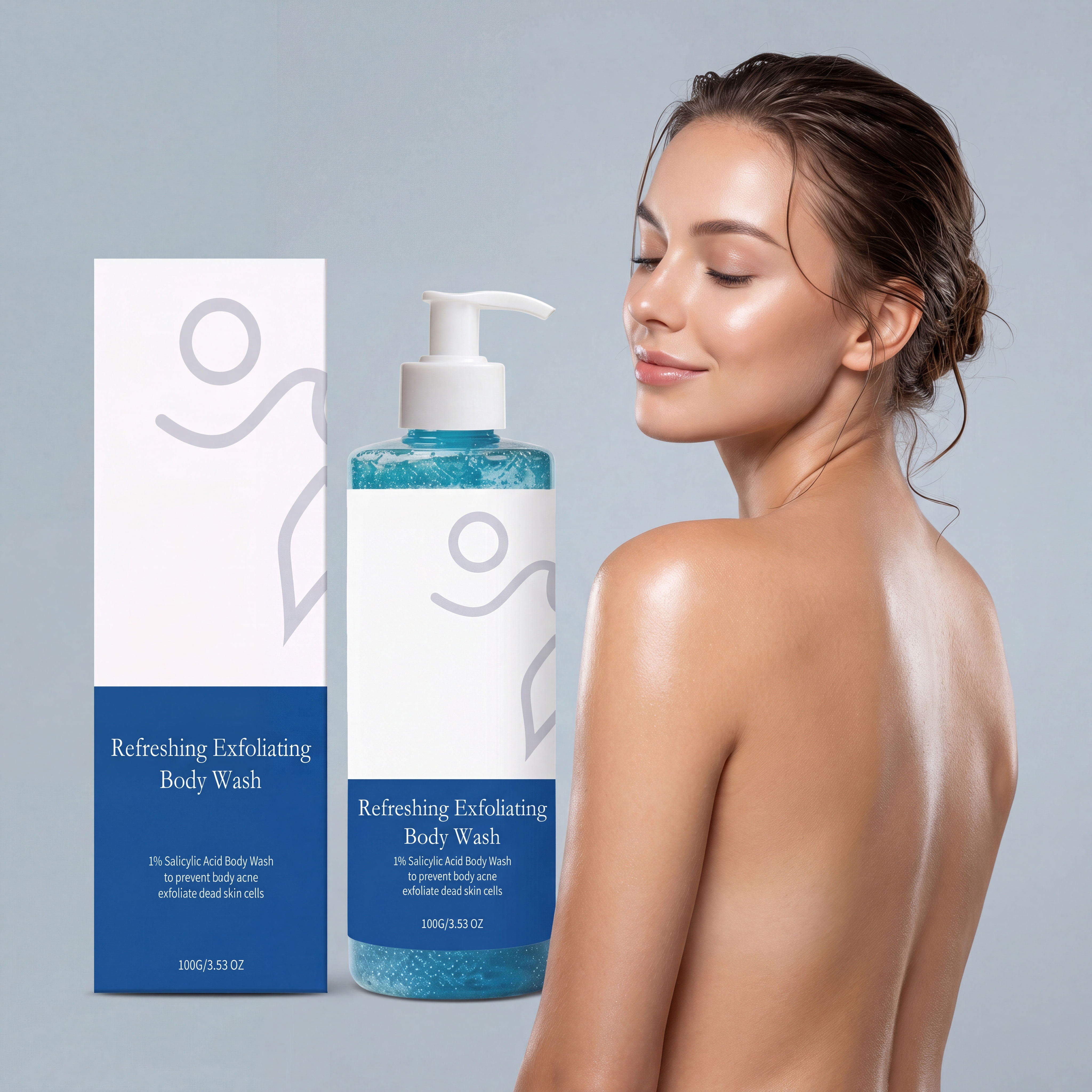 Exfoliating Body Wash Mild Moisturizing Dense Foam Silky Smooth Refreshing For Skin