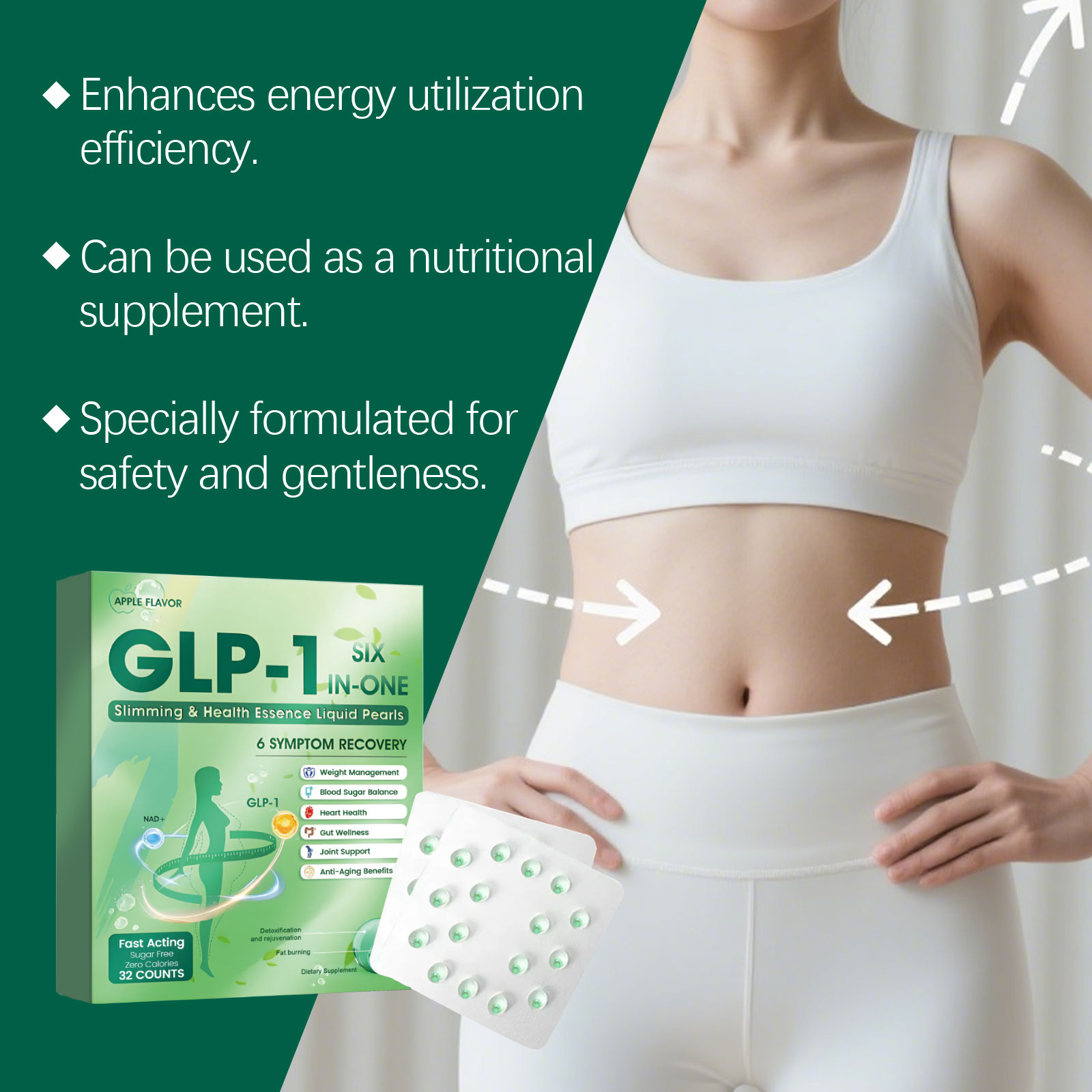 Body Care Beads Daily Mild Shaping Treatment Improve Contours Boost Elasticity Light Figure