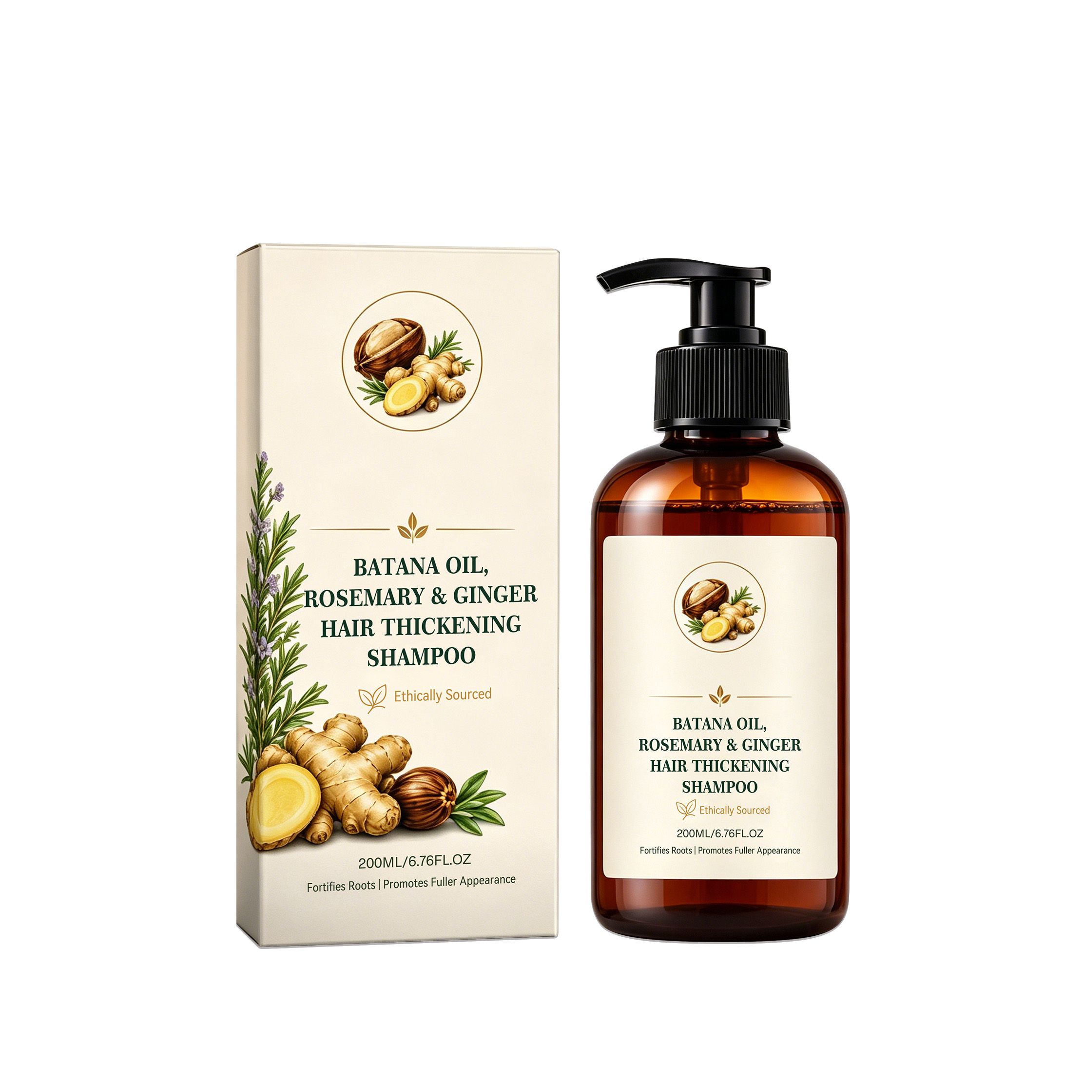 Batana Oil Shampoo Mild Ingredients Clean Scalp Dense Foam Fluffy Plump Hair Strengthen Hair Strands
